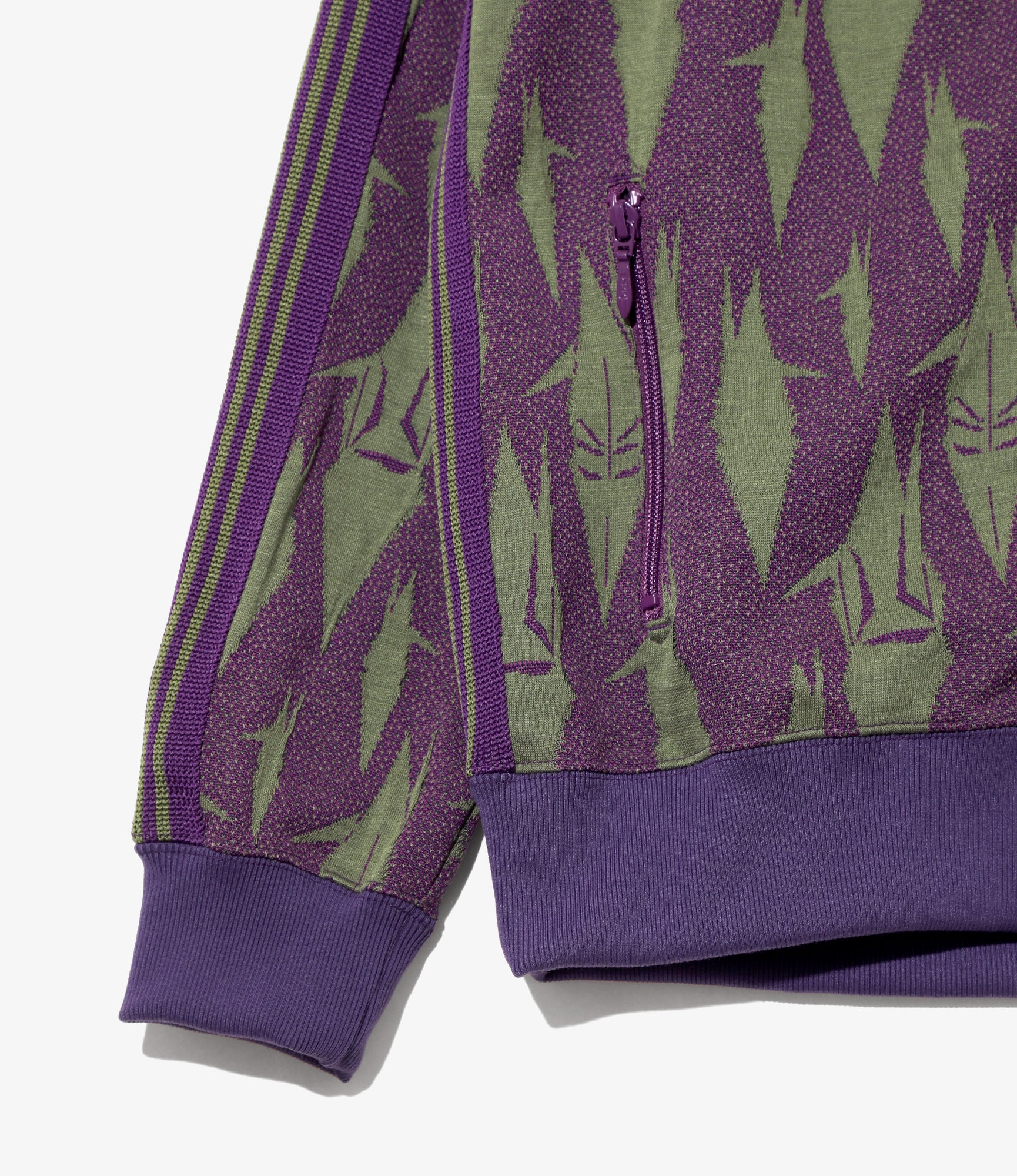 Needles x Sasquatchfabrix - Track Jacket - Eggplant x Olive - Origami crane - Image 4