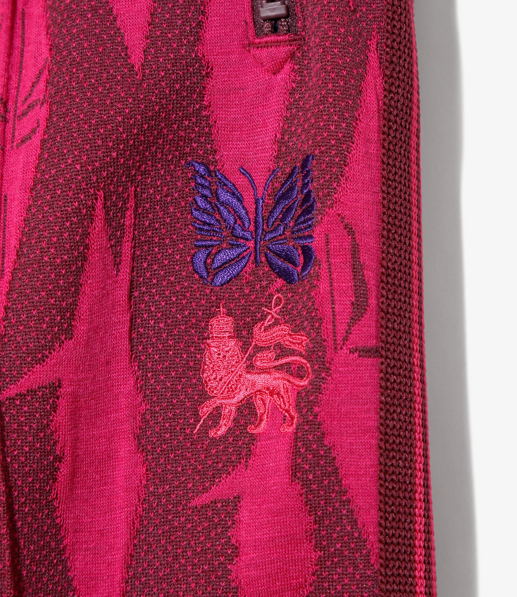 Needles x Sasquatchfabix - Track Pant - Bordeaux x Pink - Origami crane - Image 3