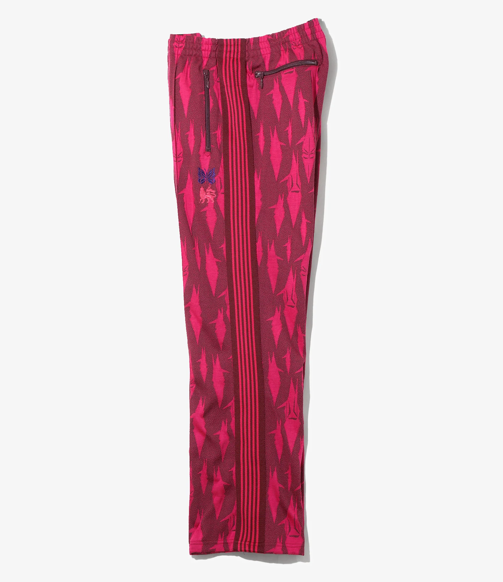 Needles x Sasquatchfabix - Track Pant - Bordeaux x Pink - Origami crane - Image 4