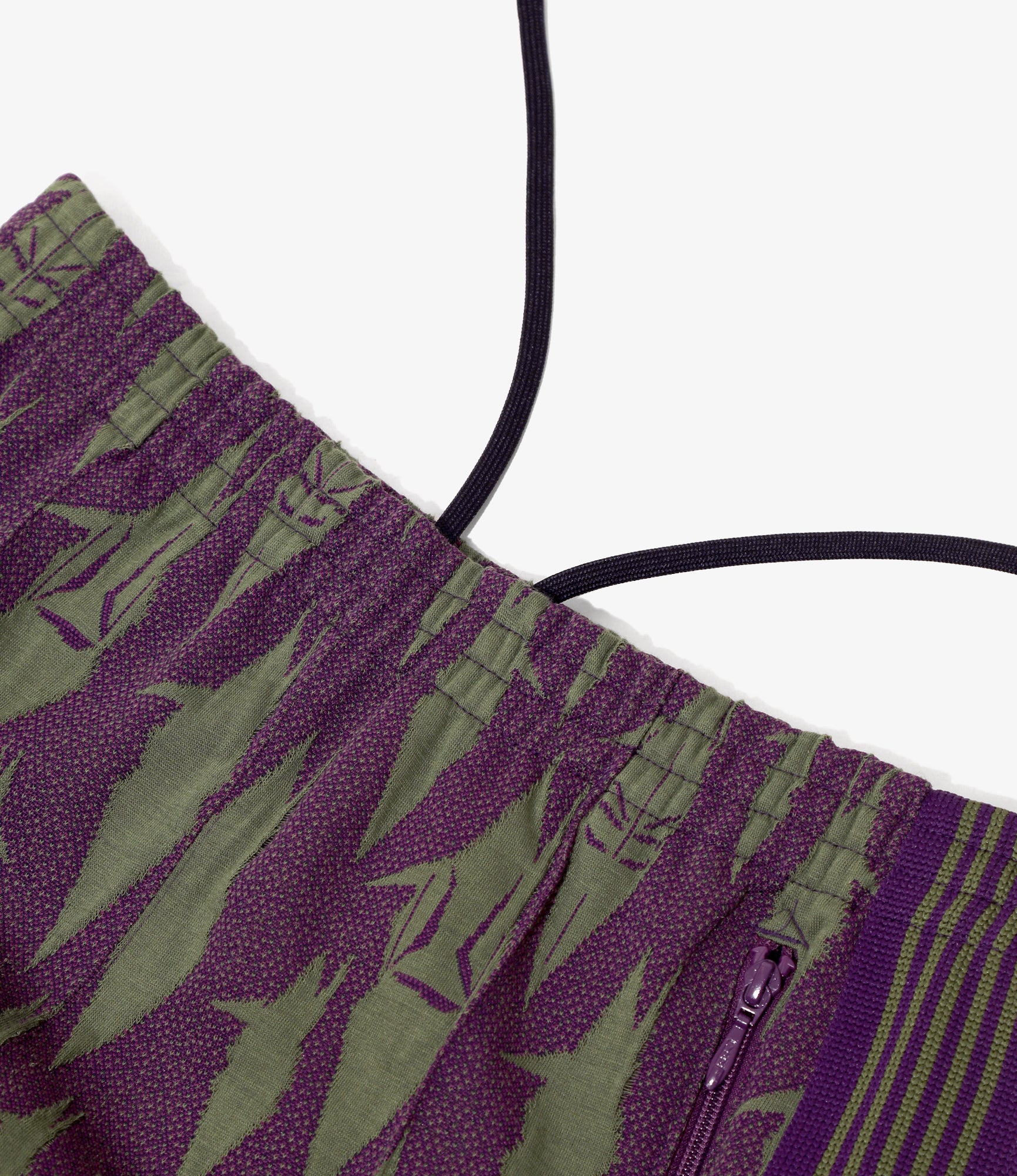 Needles x Sasquatchfabrix - Track Pant - Eggplant x Olive - Origami crane - Image 2