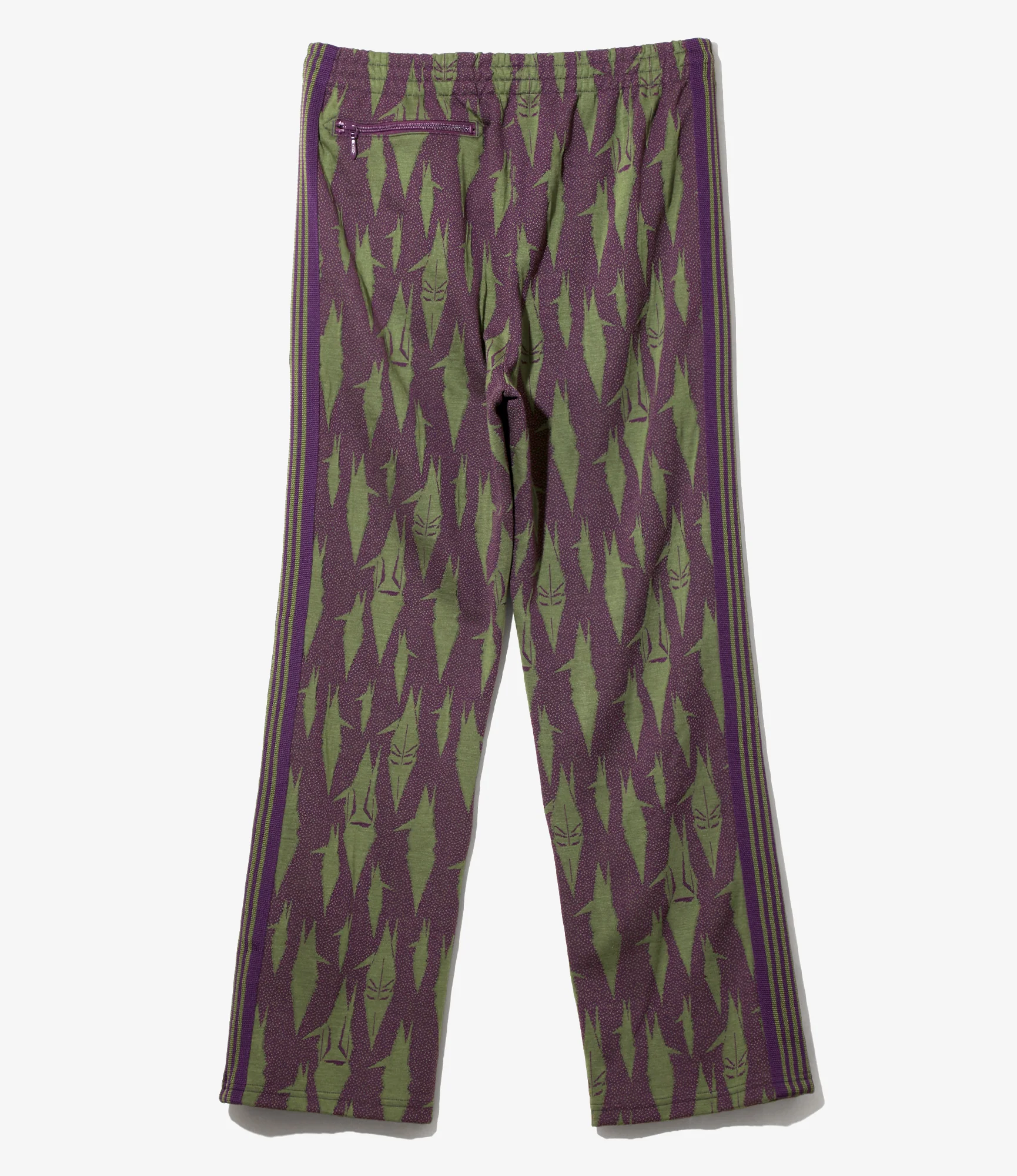 Needles x Sasquatchfabrix - Track Pant - Eggplant x Olive - Origami crane - Image 5