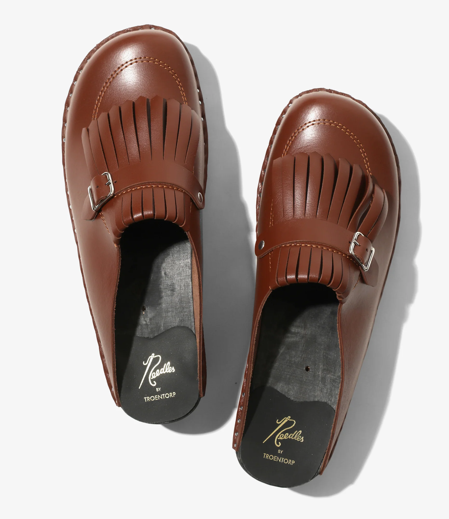 Needles x Troentorp - Kilt Fringe Clog - Rusty Brown / Black Ideal - Image 3