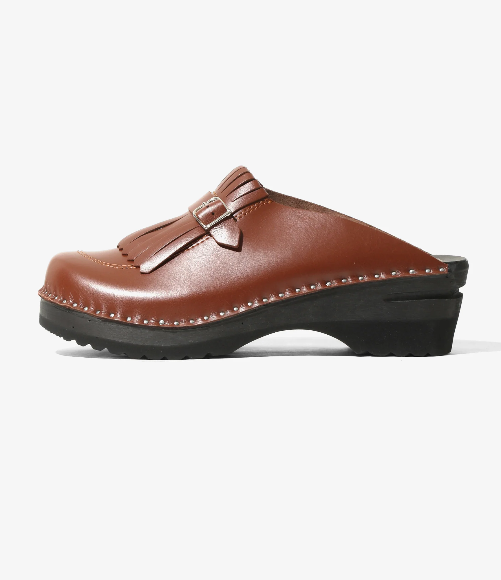 Needles x Troentorp - Kilt Fringe Clog - Rusty Brown / Black Ideal - Image 4