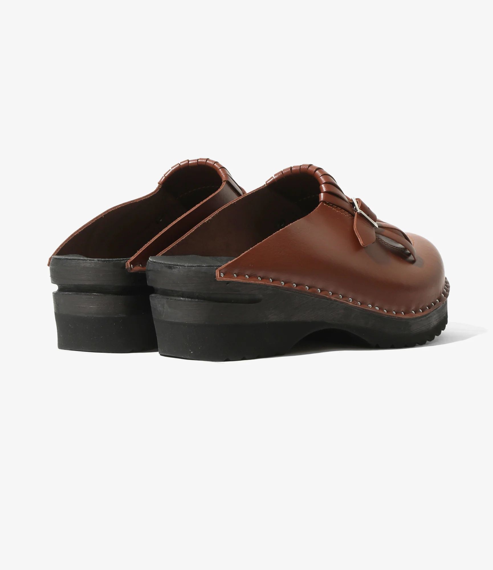 Needles x Troentorp - Kilt Fringe Clog - Rusty Brown / Black Ideal - Image 6