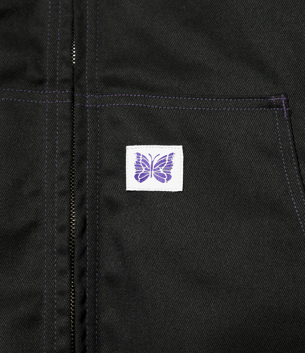 Nepenthes Special Zip Work Hoody - Black - PE/C Twill - Image 3