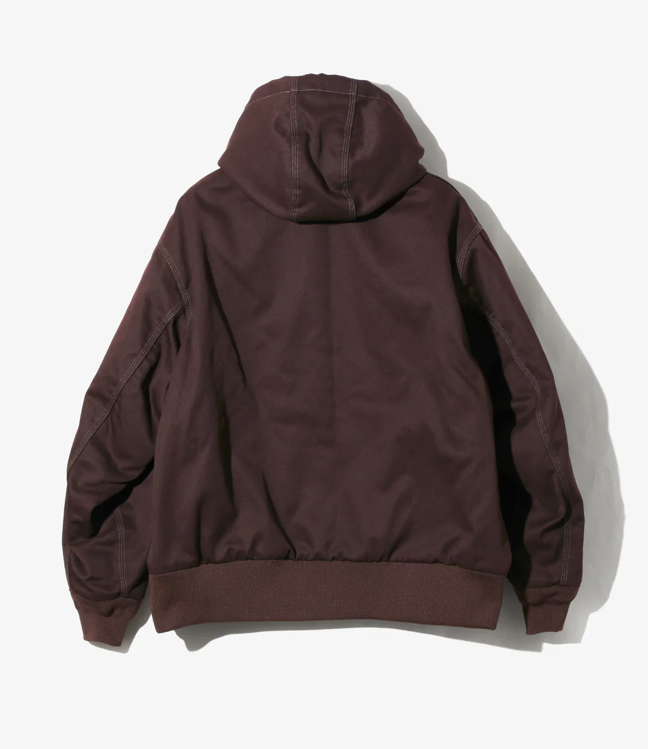 Nepenthes Special Zip Work Hoody - Burgundy - PE/C Twill - Image 5