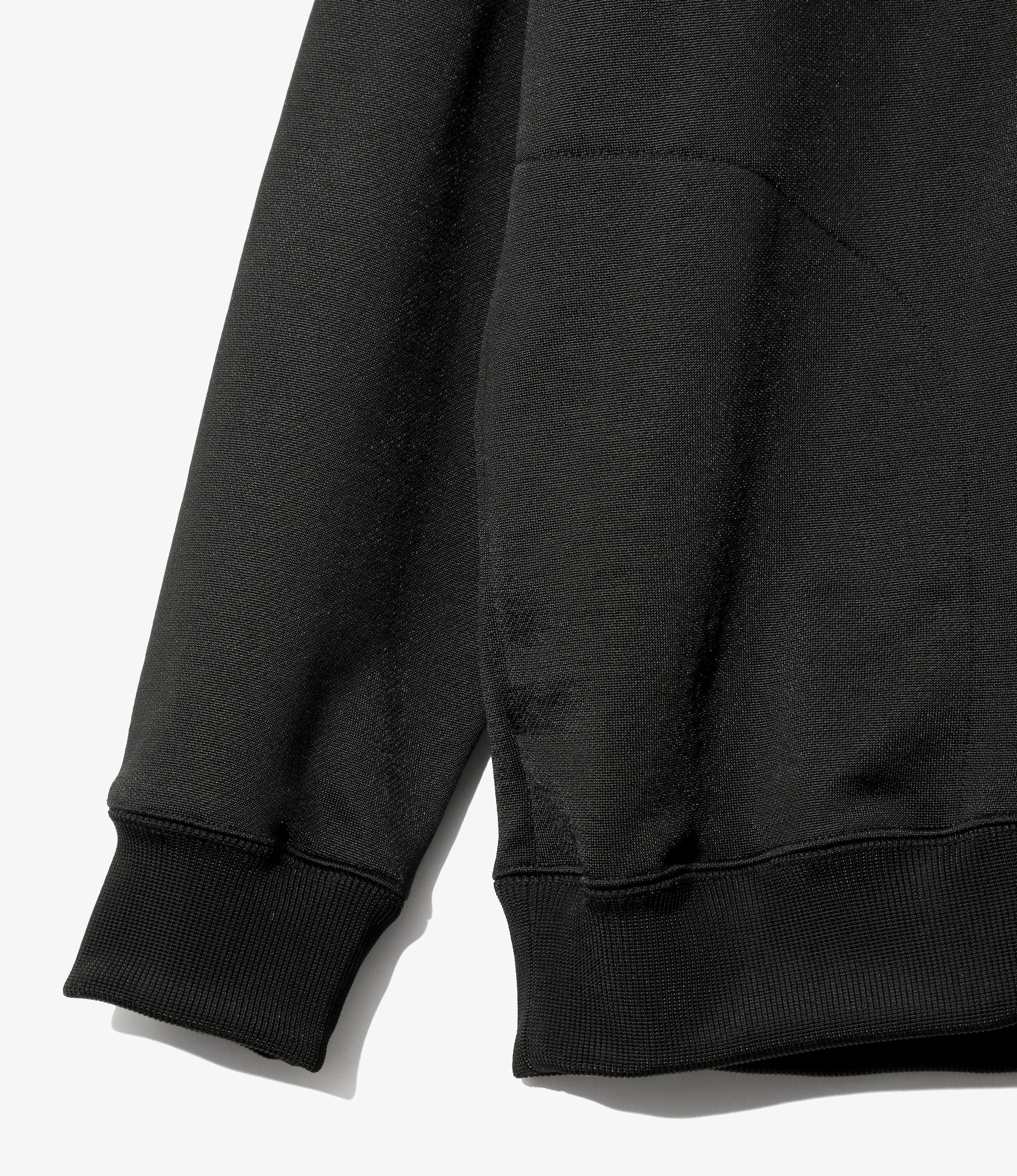 Zipped Hoody - Black - Bright Jersey - Image 3