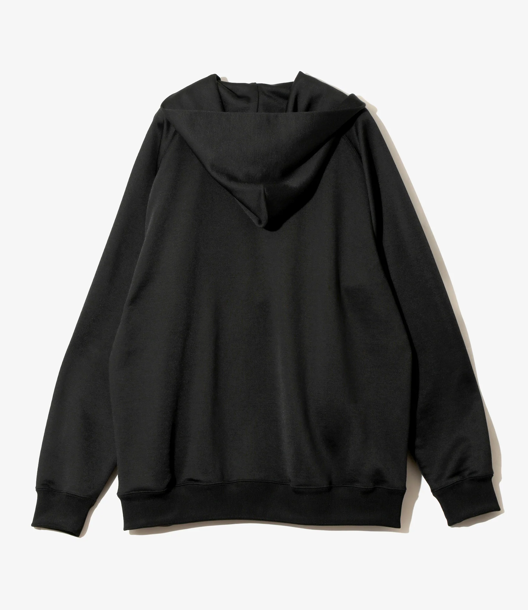 Zipped Hoody - Black - Bright Jersey - Image 4