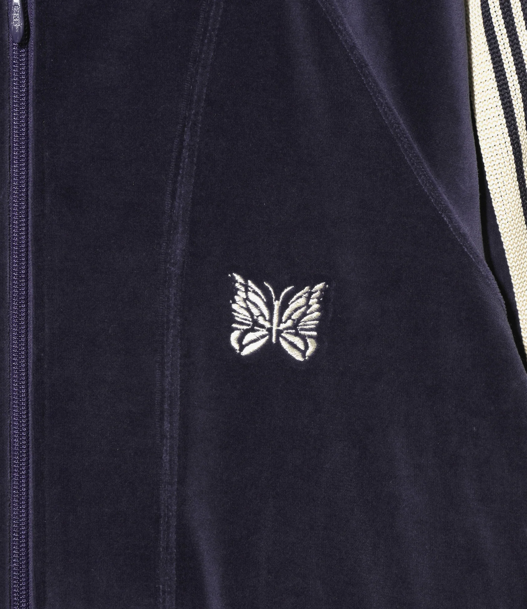 Nepenthes Special - Zipped Track Cardigan - Navy - C/PE Velour - Image 2