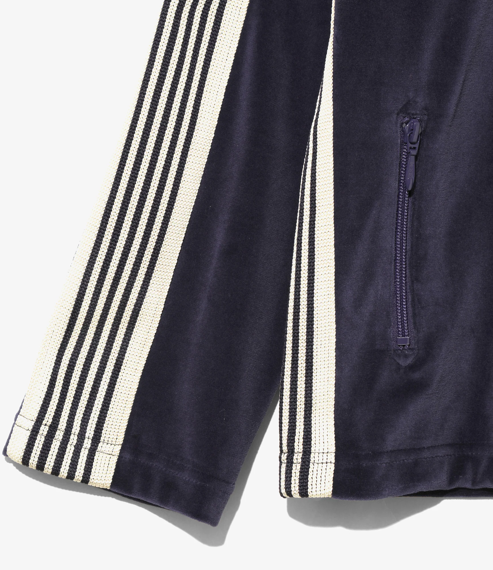 Nepenthes Special - Zipped Track Cardigan - Navy - C/PE Velour - Image 4