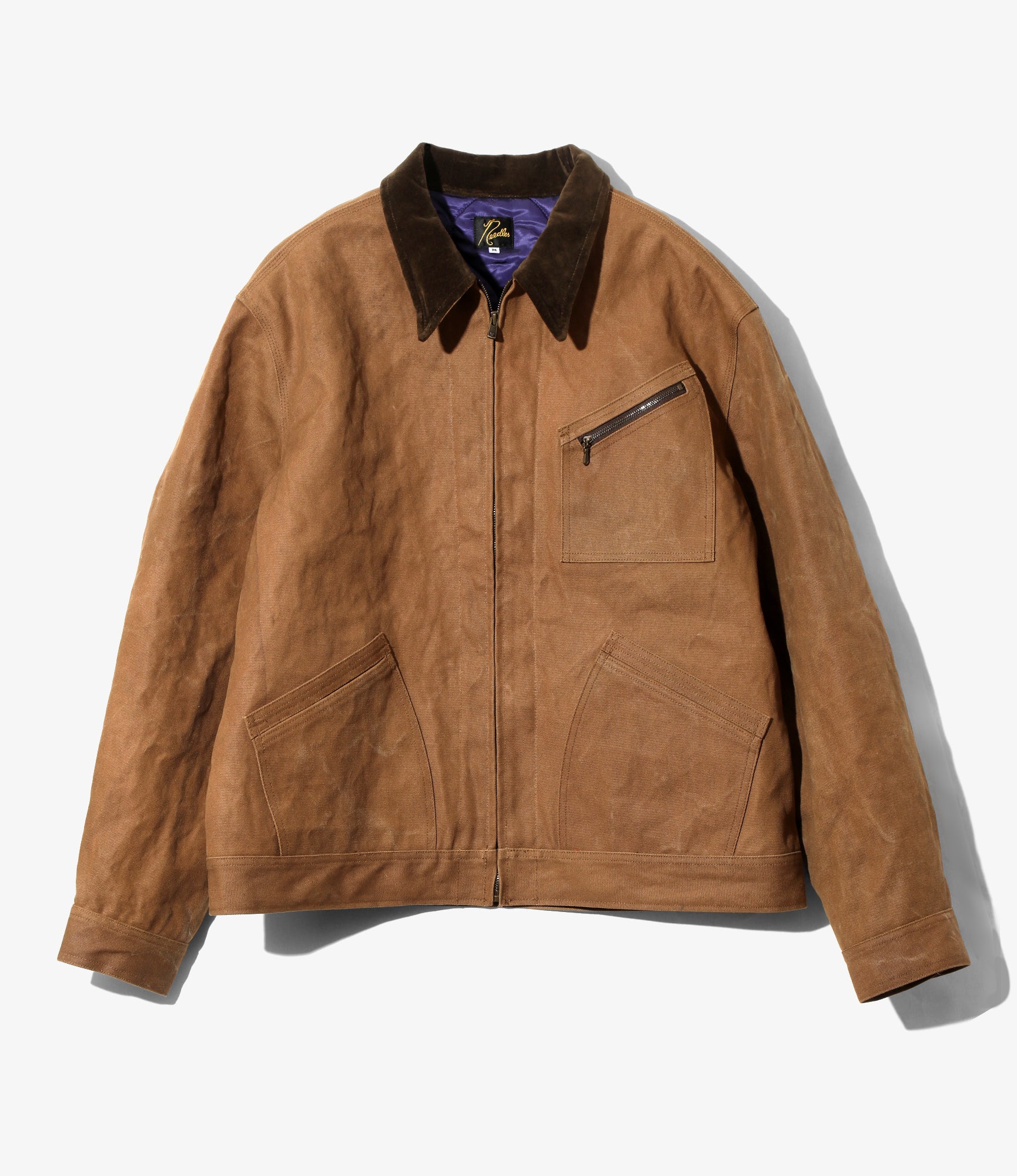 Zipped Work Jacket - Dk. Brown - Duck Canvas / Kakishibu Paint