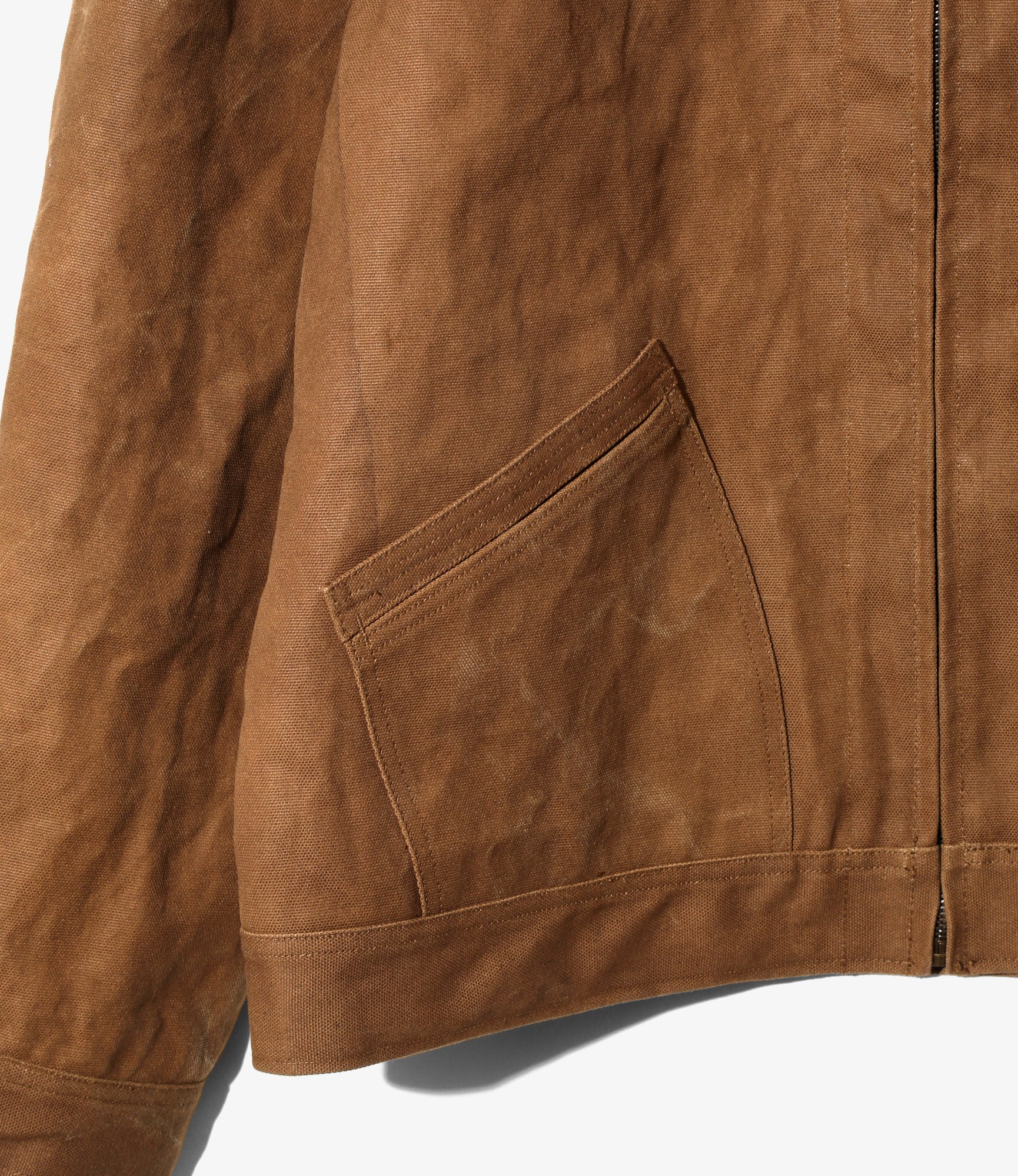 Zipped Work Jacket - Dk. Brown - Duck Canvas / Kakishibu Paint - Image 3