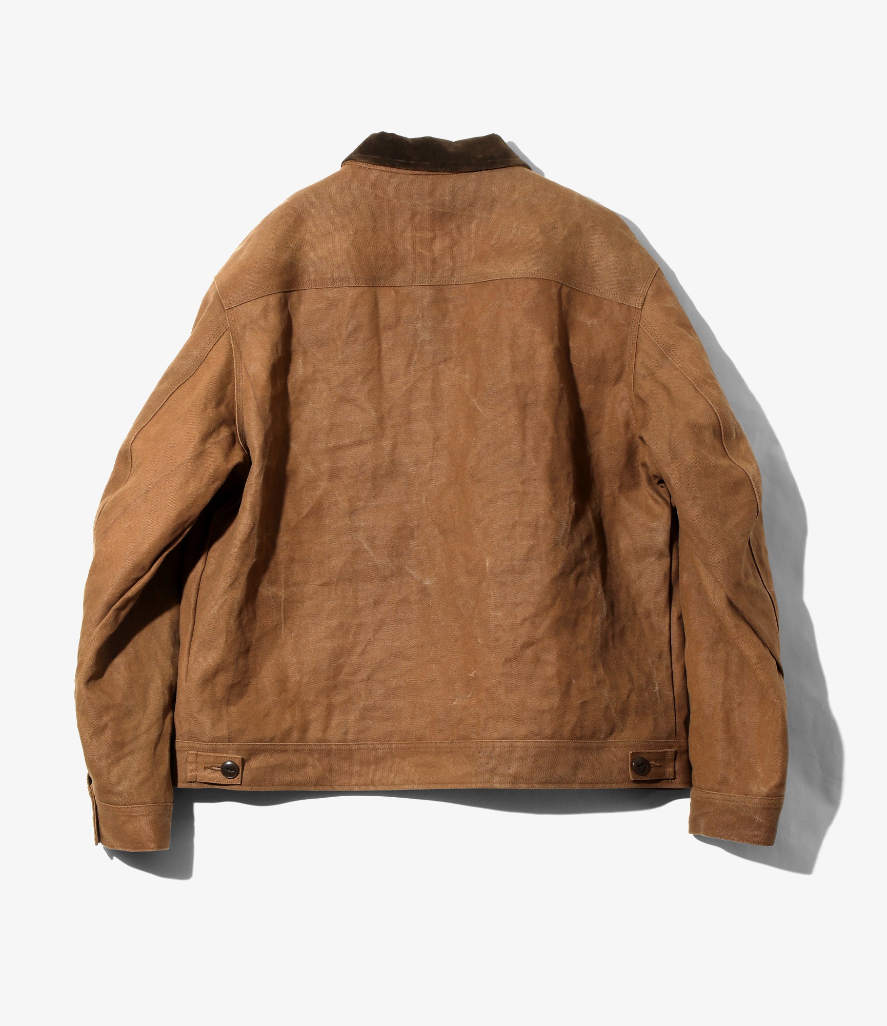 Zipped Work Jacket - Dk. Brown - Duck Canvas / Kakishibu Paint - Image 4