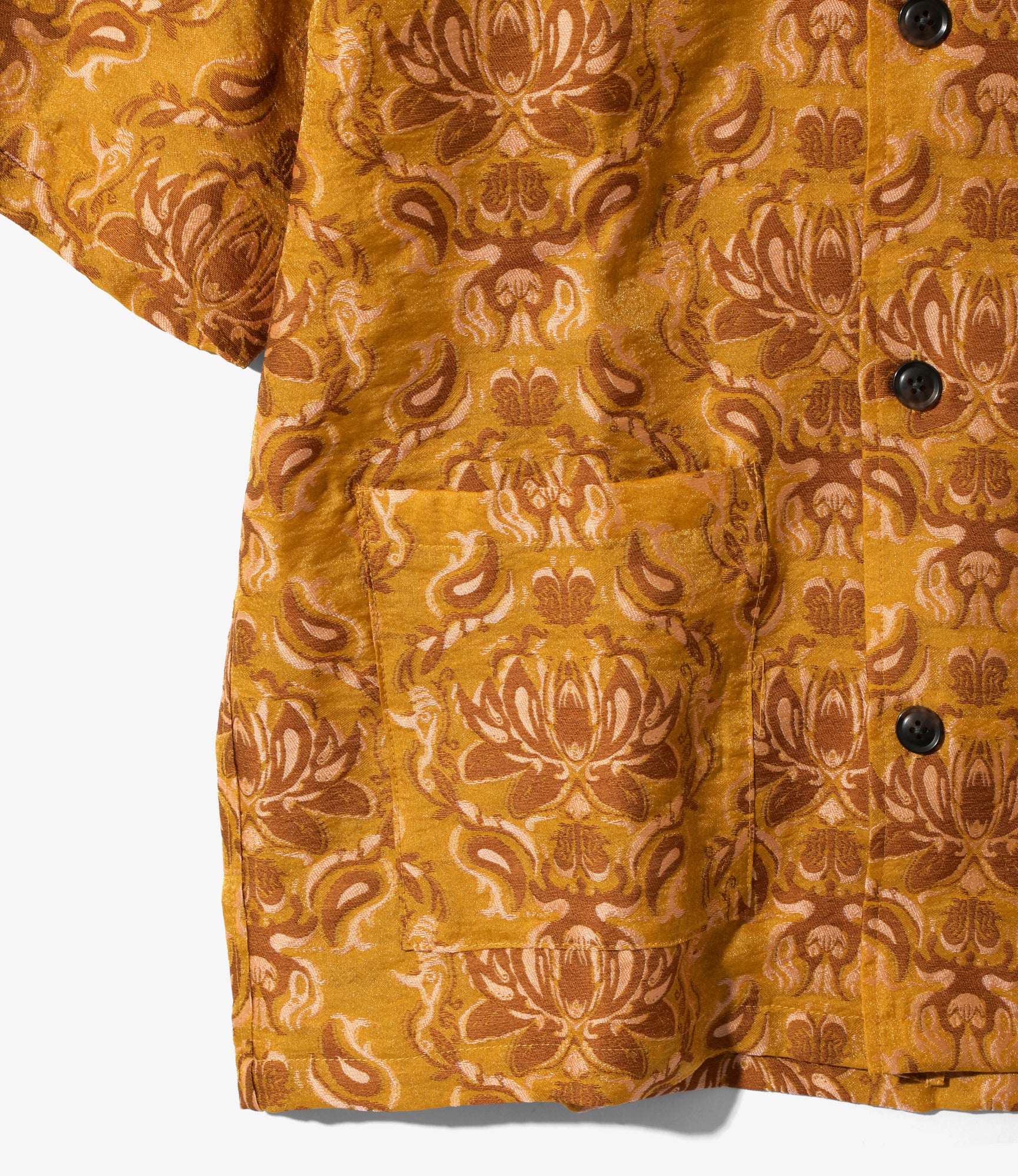Needles x Kae Tanaka Cabana Shirt - Mustard - KT Jacquard - Image 3