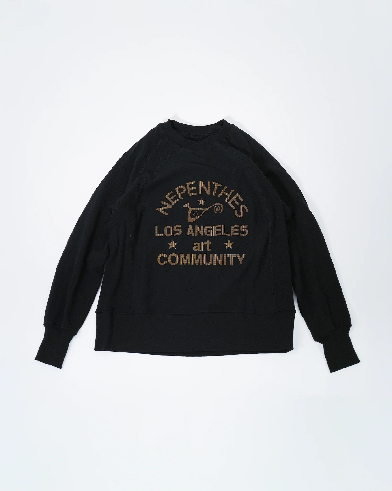 Nepenthes Los Angeles x Art Community - Raglan Crew - Black