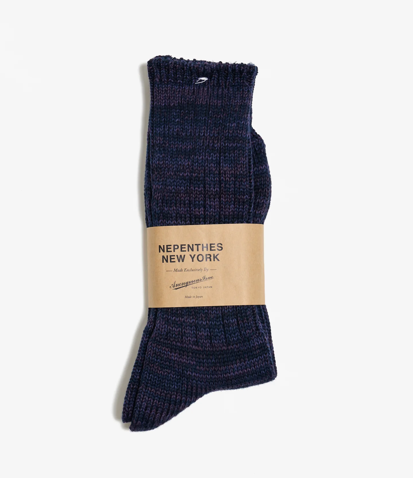 NNY x Anonymousism - Knitted Socks - Navy/Purple