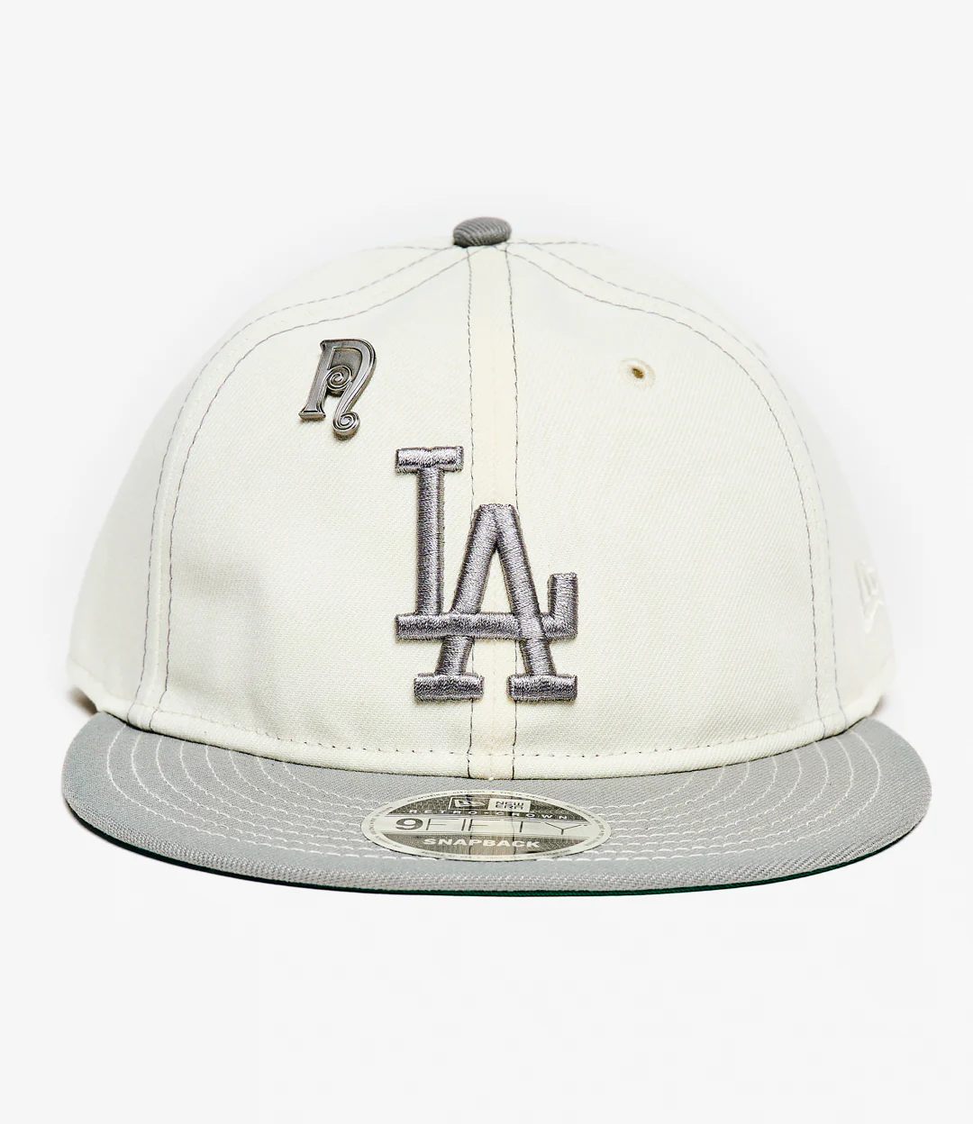NLA x New Era- Dodgers - Retro Crown 9Fifty Snapback- Grey / Chrome White