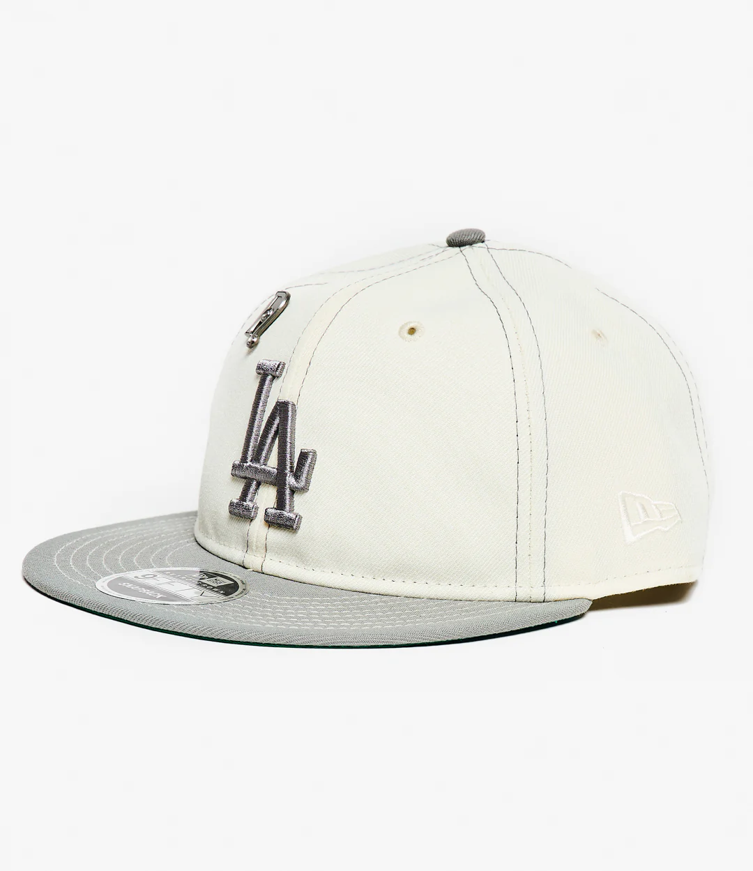NLA x New Era- Dodgers - Retro Crown 9Fifty Snapback- Grey / Chrome White - Image 2
