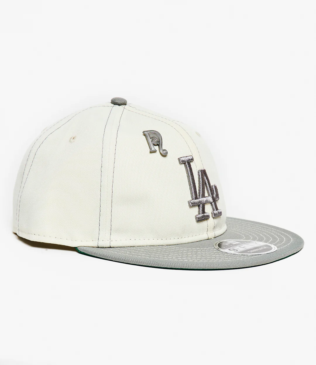 NLA x New Era- Dodgers - Retro Crown 9Fifty Snapback- Grey / Chrome White - Image 4