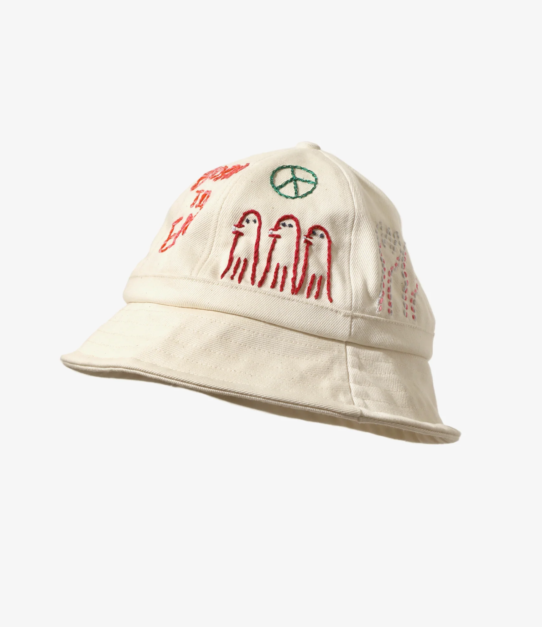 Embroidered Hat - Natural - Born to Eat - Image 2