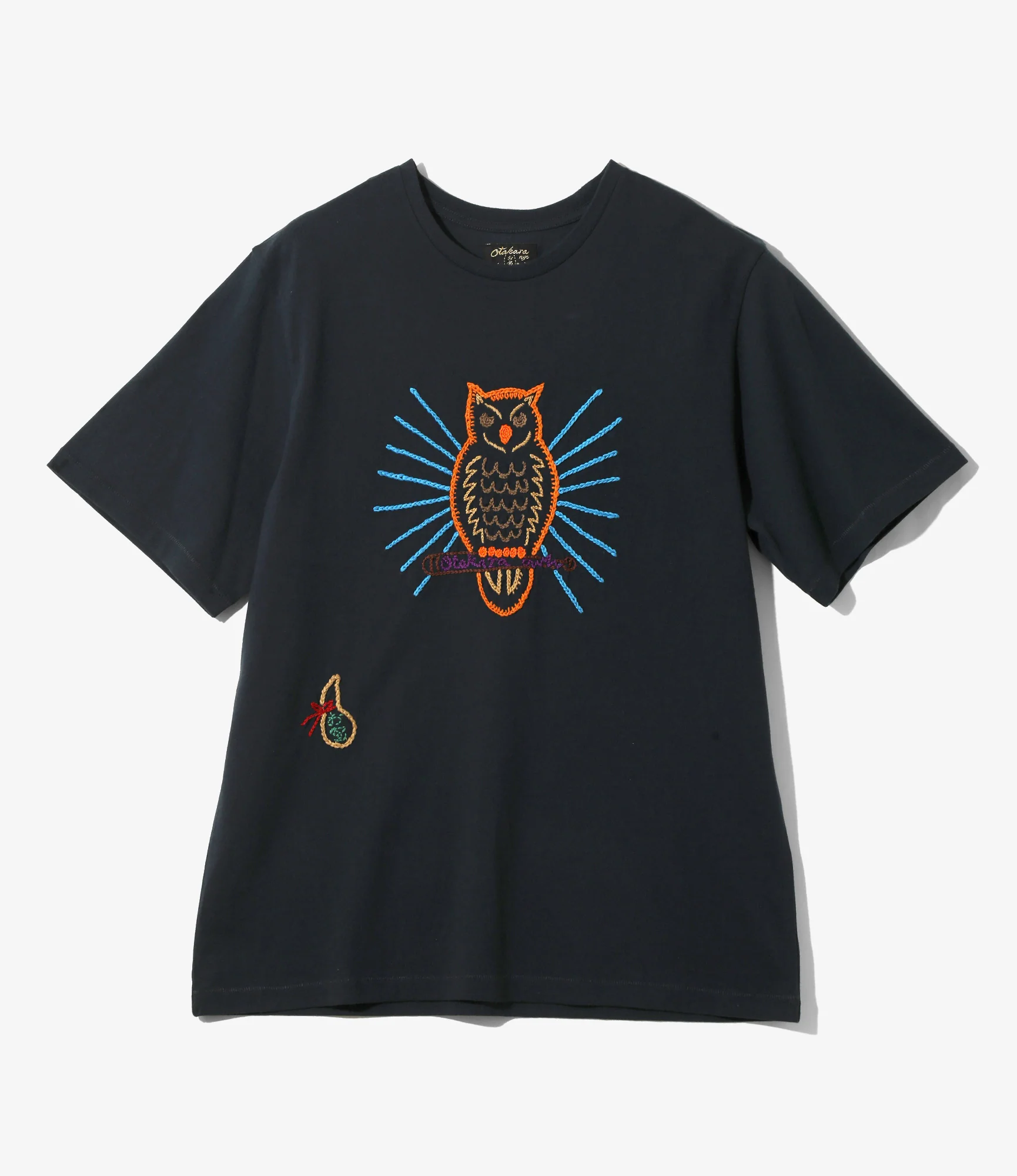 Embroidered Tee - Navy - Owl