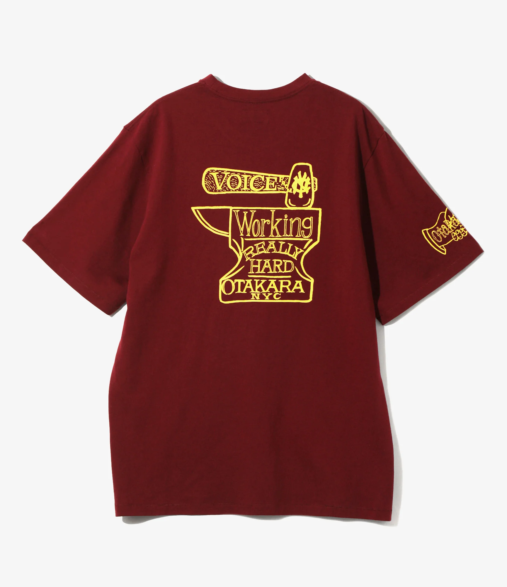 Printed Tee - Burgandy - Iron Hand - Image 4