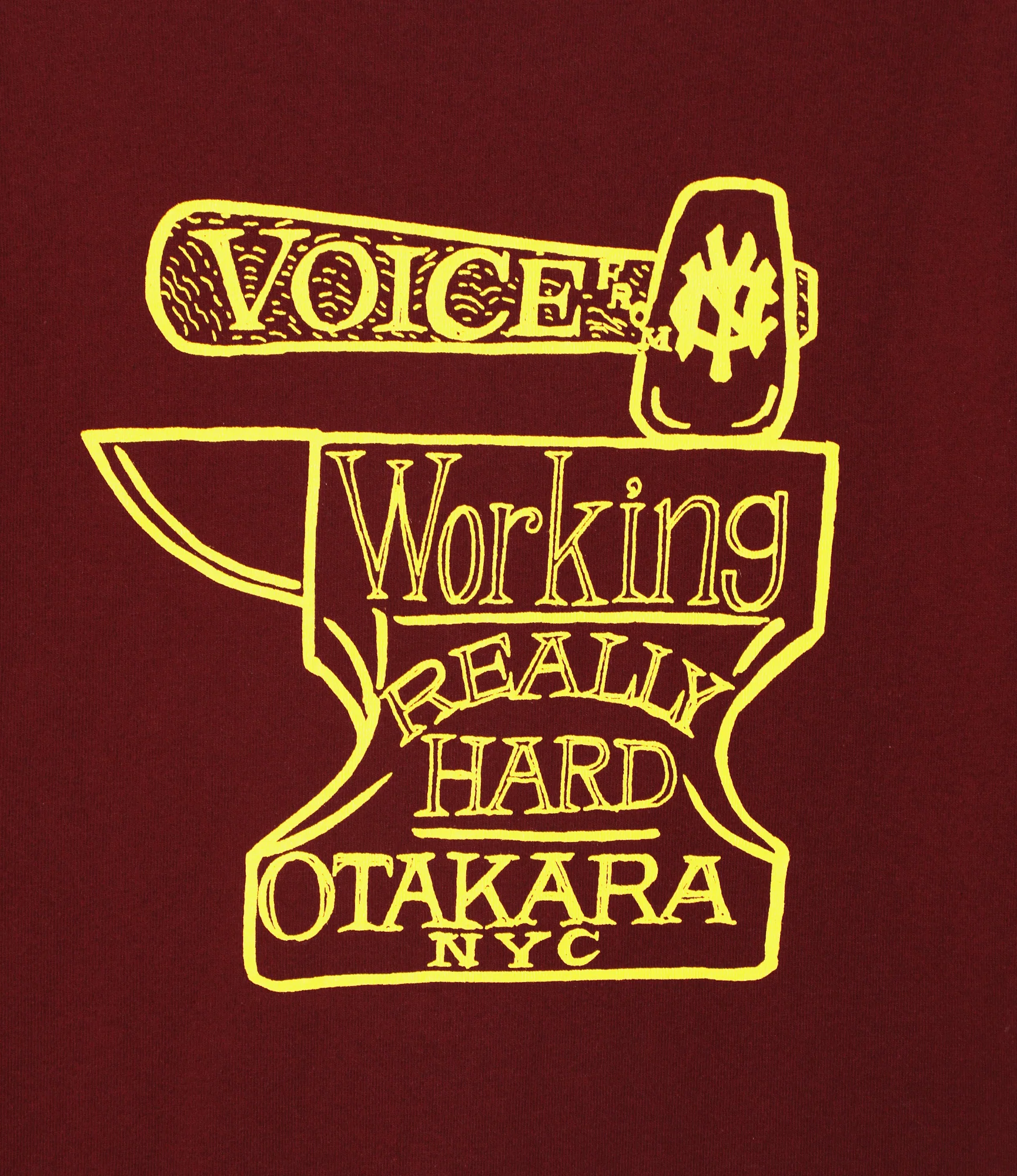 Printed Tee - Burgandy - Iron Hand - Image 5