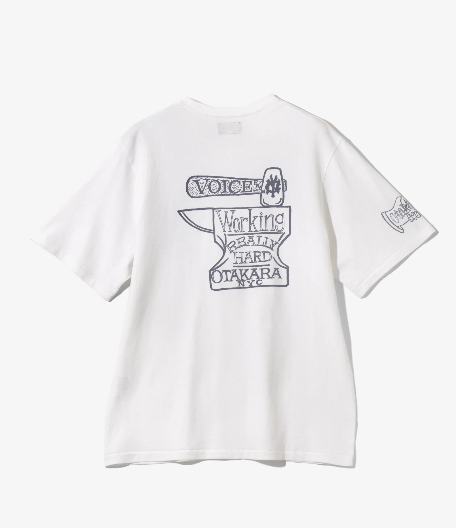 Printed Tee - White - Iron Hand - Image 4