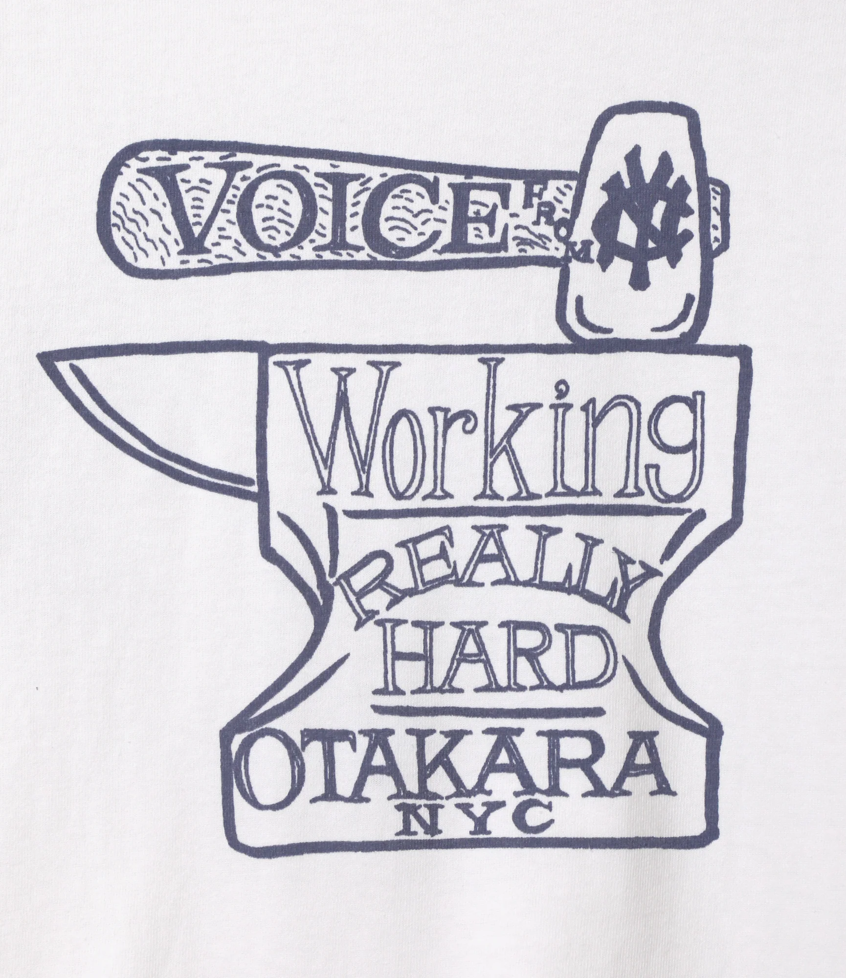 Printed Tee - White - Iron Hand - Image 5