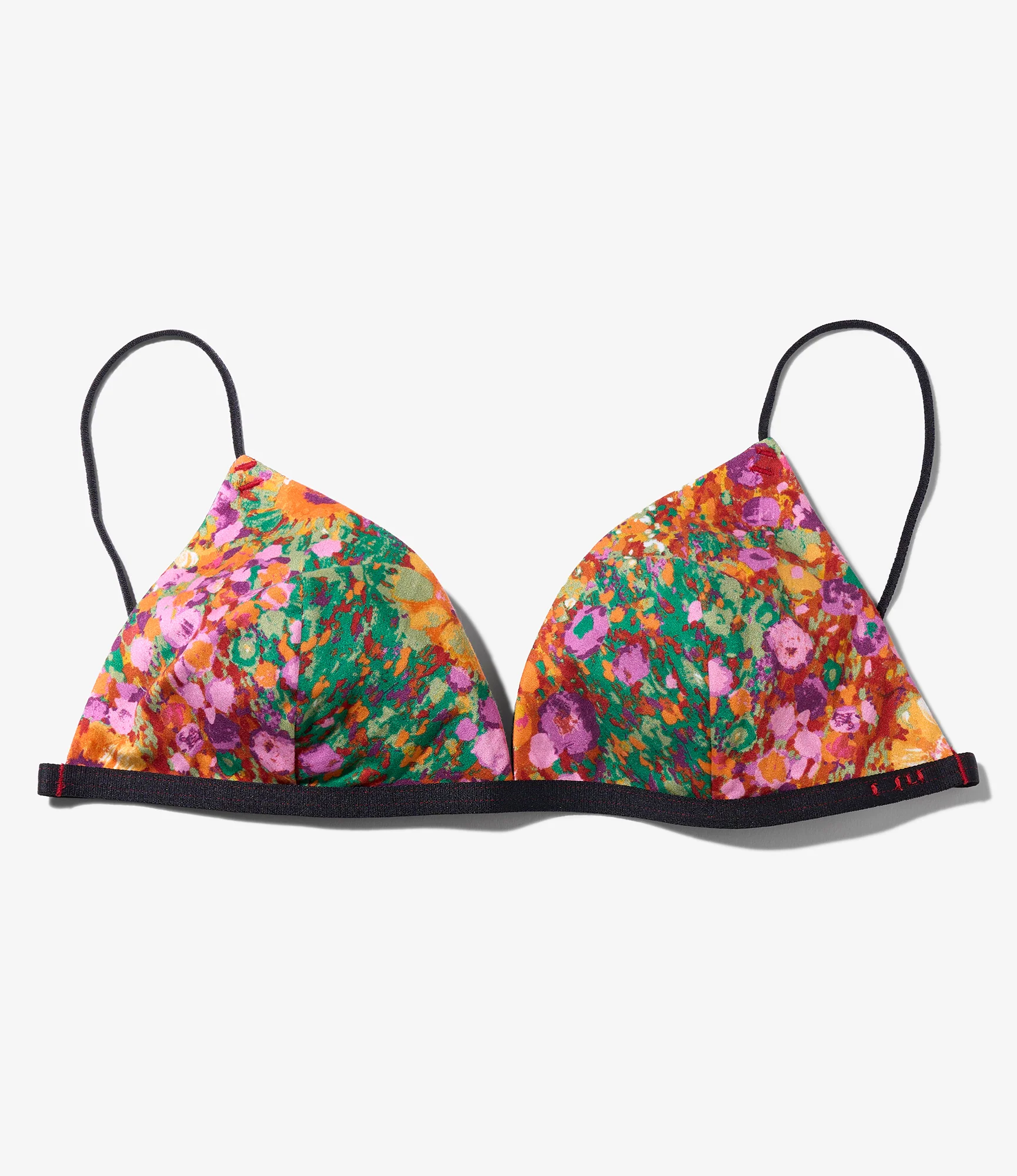 Overneath x EG Triangle Bra - Red Flowers
