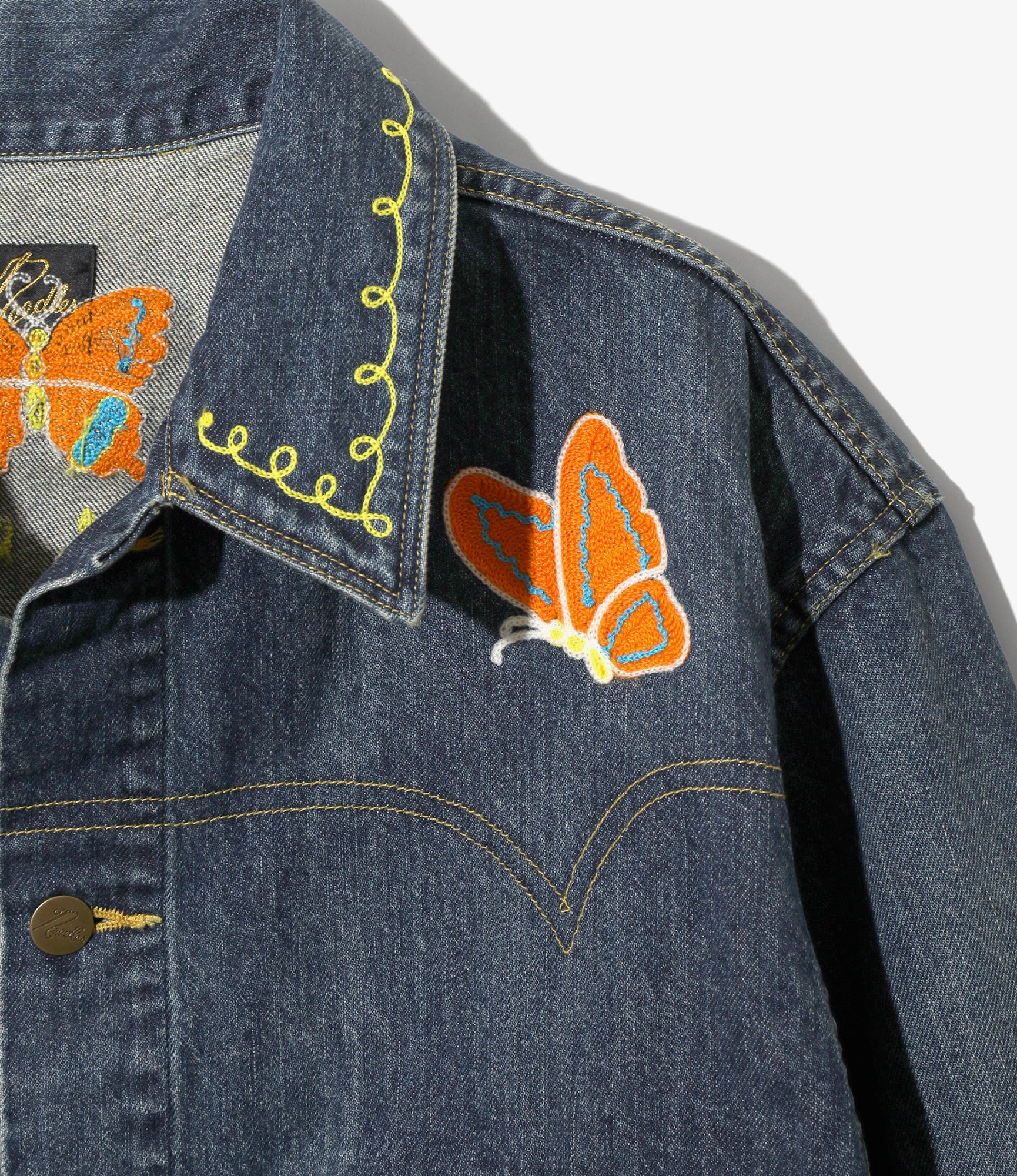 Papillon Emb. Jean Jacket - Indigo - 12oz Denim - Image 2