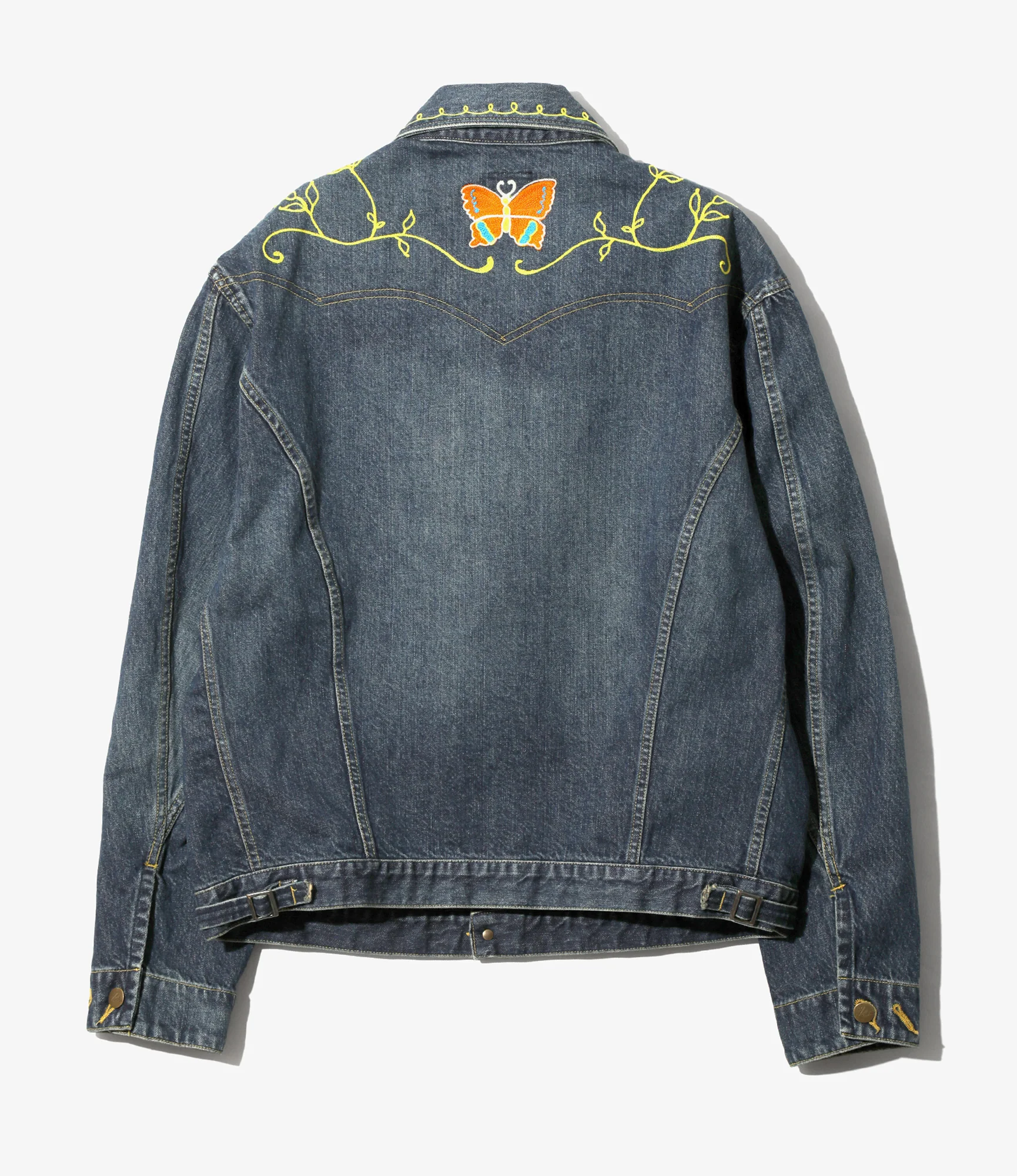 Papillon Emb. Jean Jacket - Indigo - 12oz Denim - Image 4
