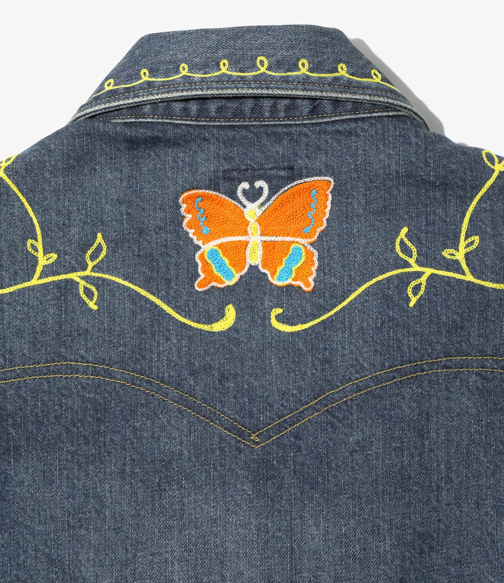 Papillon Emb. Jean Jacket - Indigo - 12oz Denim - Image 5