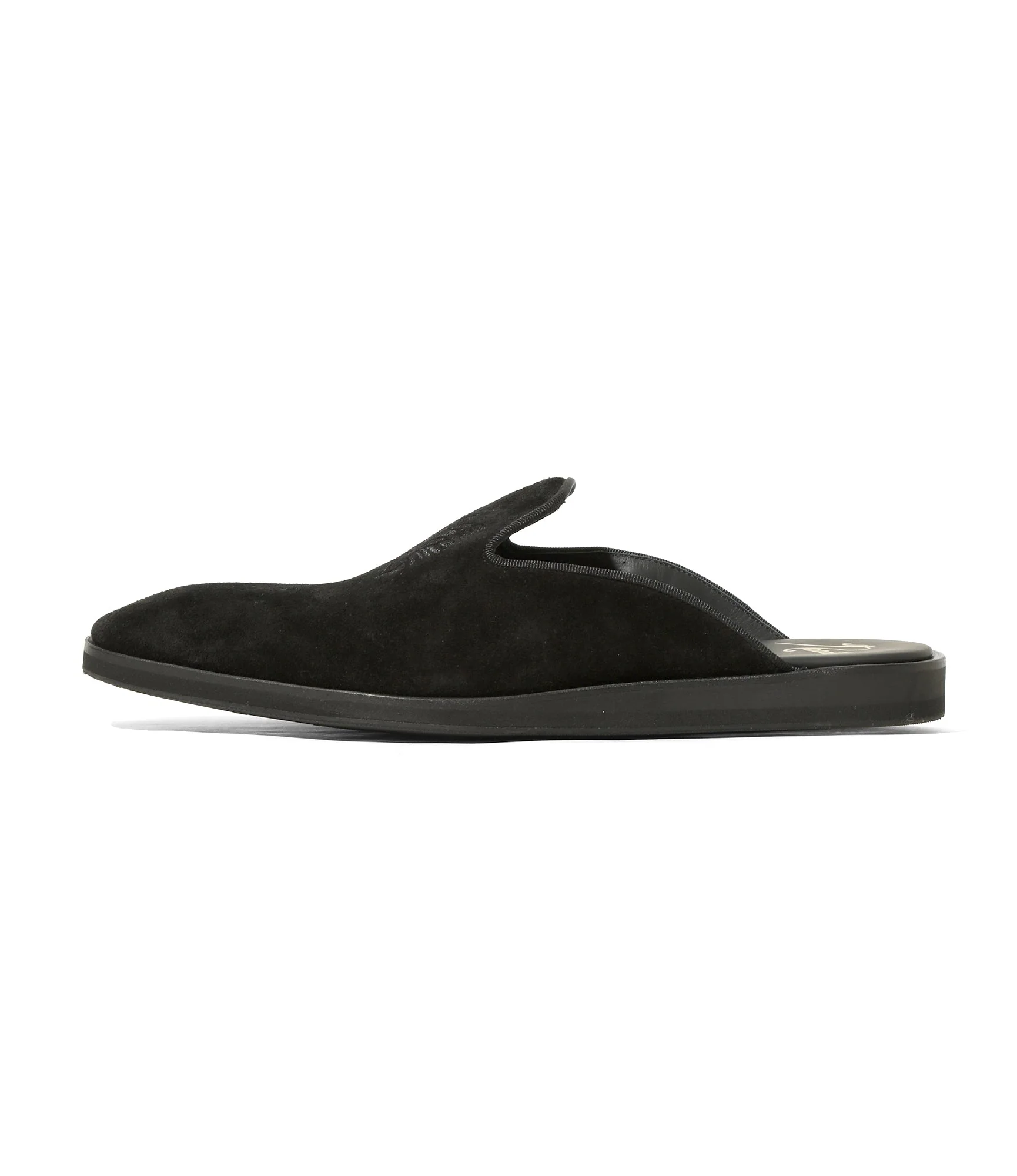 Papillon Emb. Slip-in - Black - Suede - Image 4