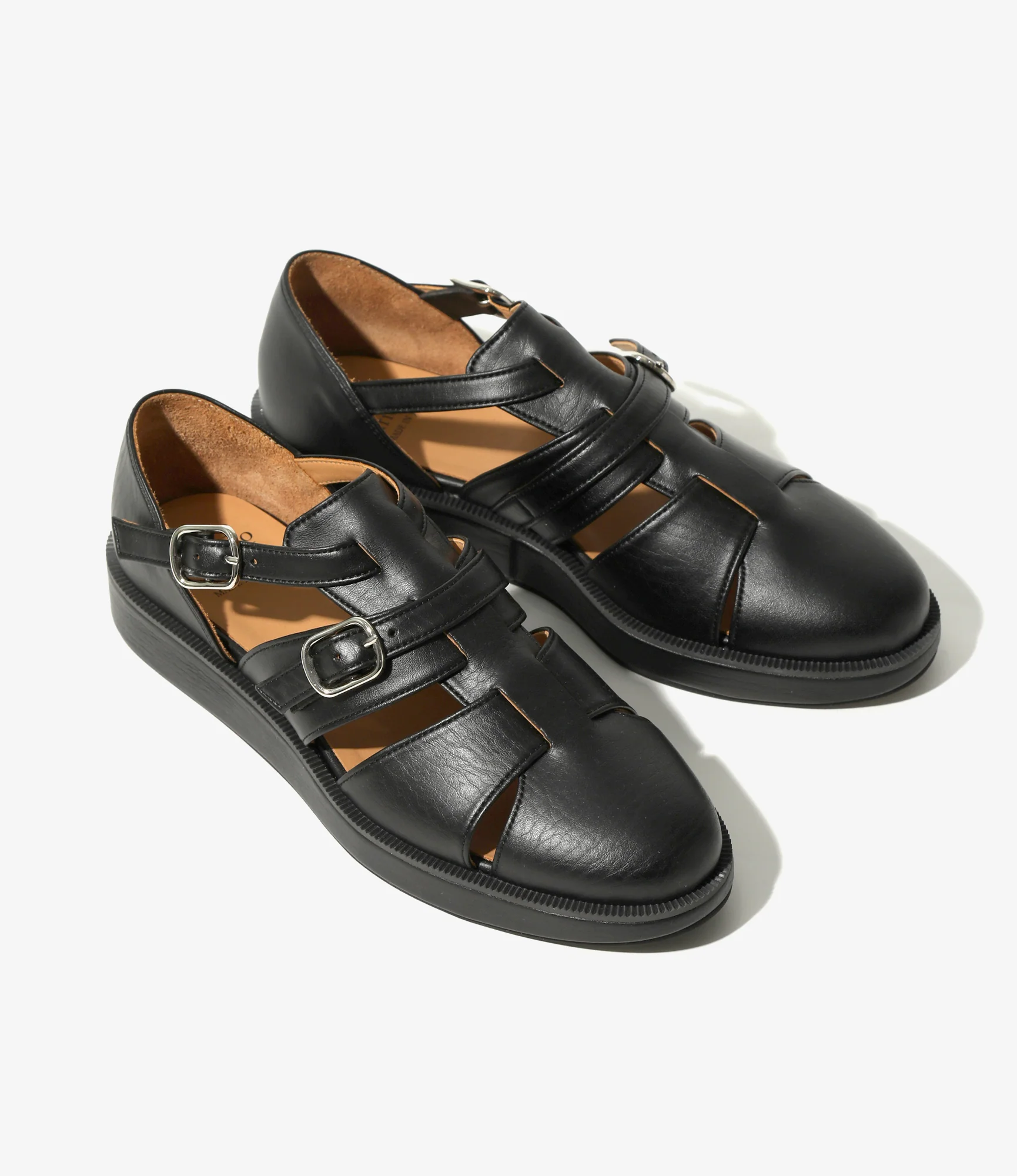 Platform Fisherman Shoes - Black