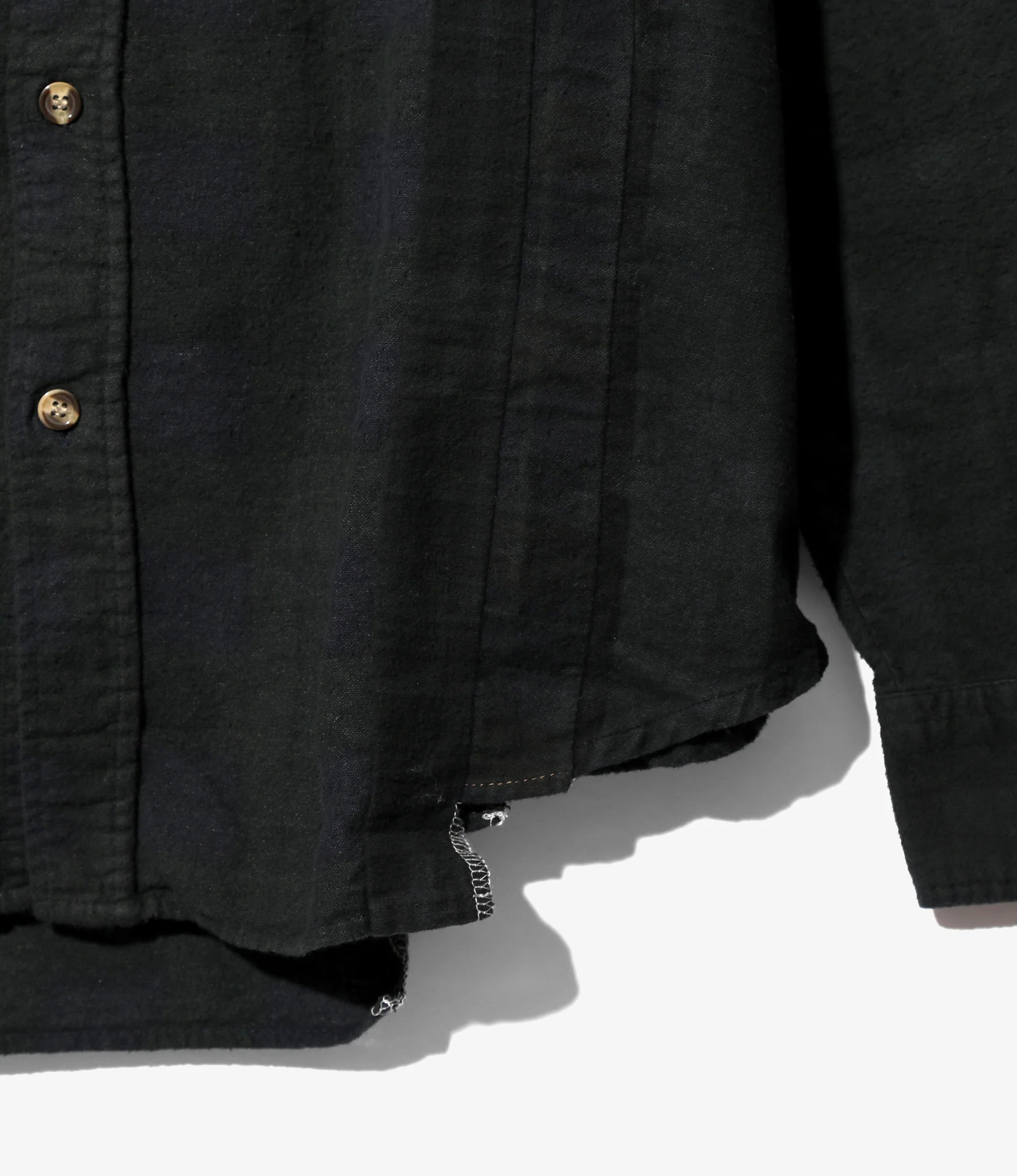 Flannel Shirt -> 7 Cuts Shirt / Over Dye - Black - Image 3