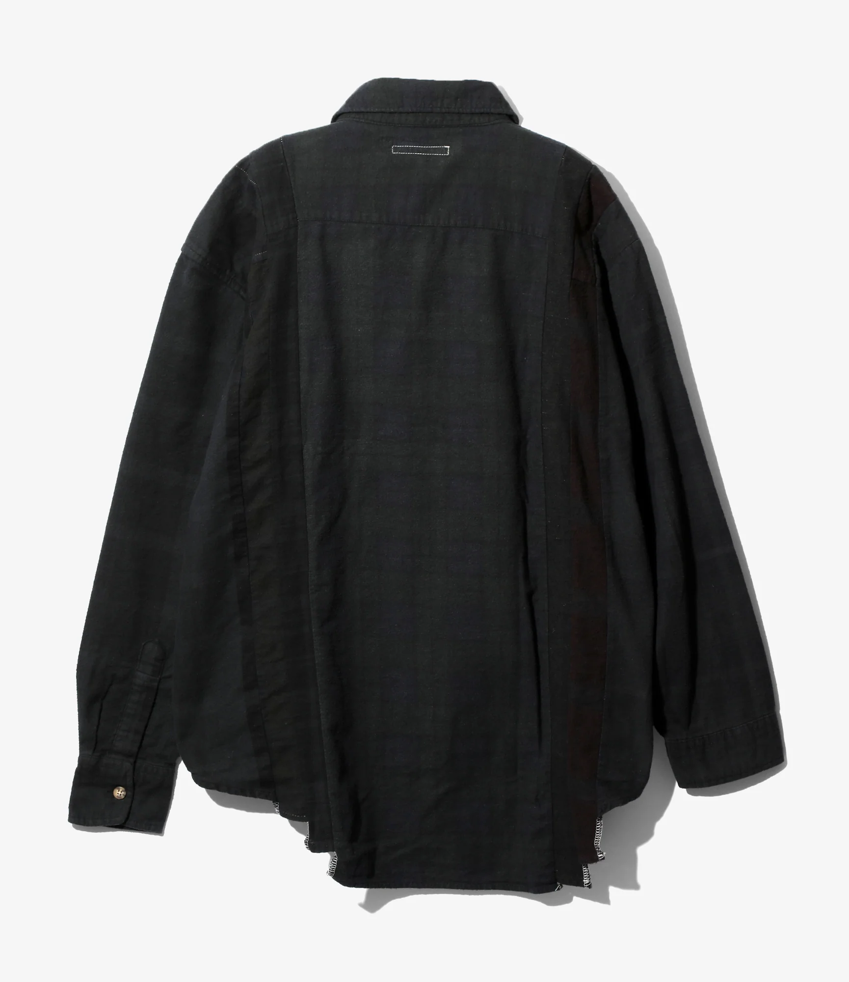 Flannel Shirt -> 7 Cuts Shirt / Over Dye - Black - Image 4