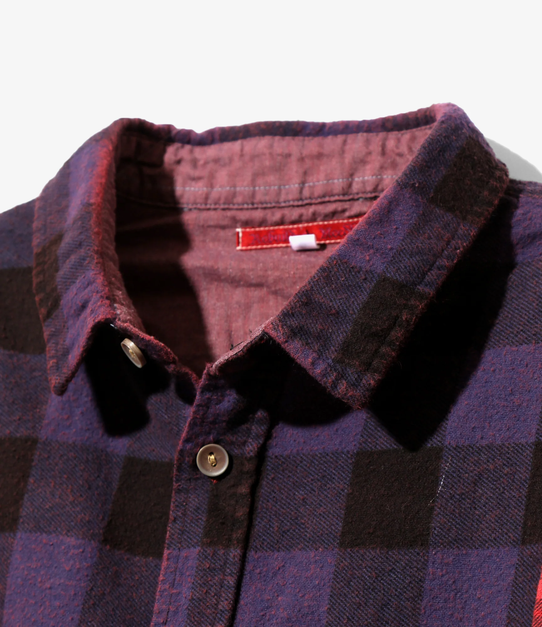 Flannel Shirt -> 7 Cuts Shirt / Over Dye - Red - Image 2