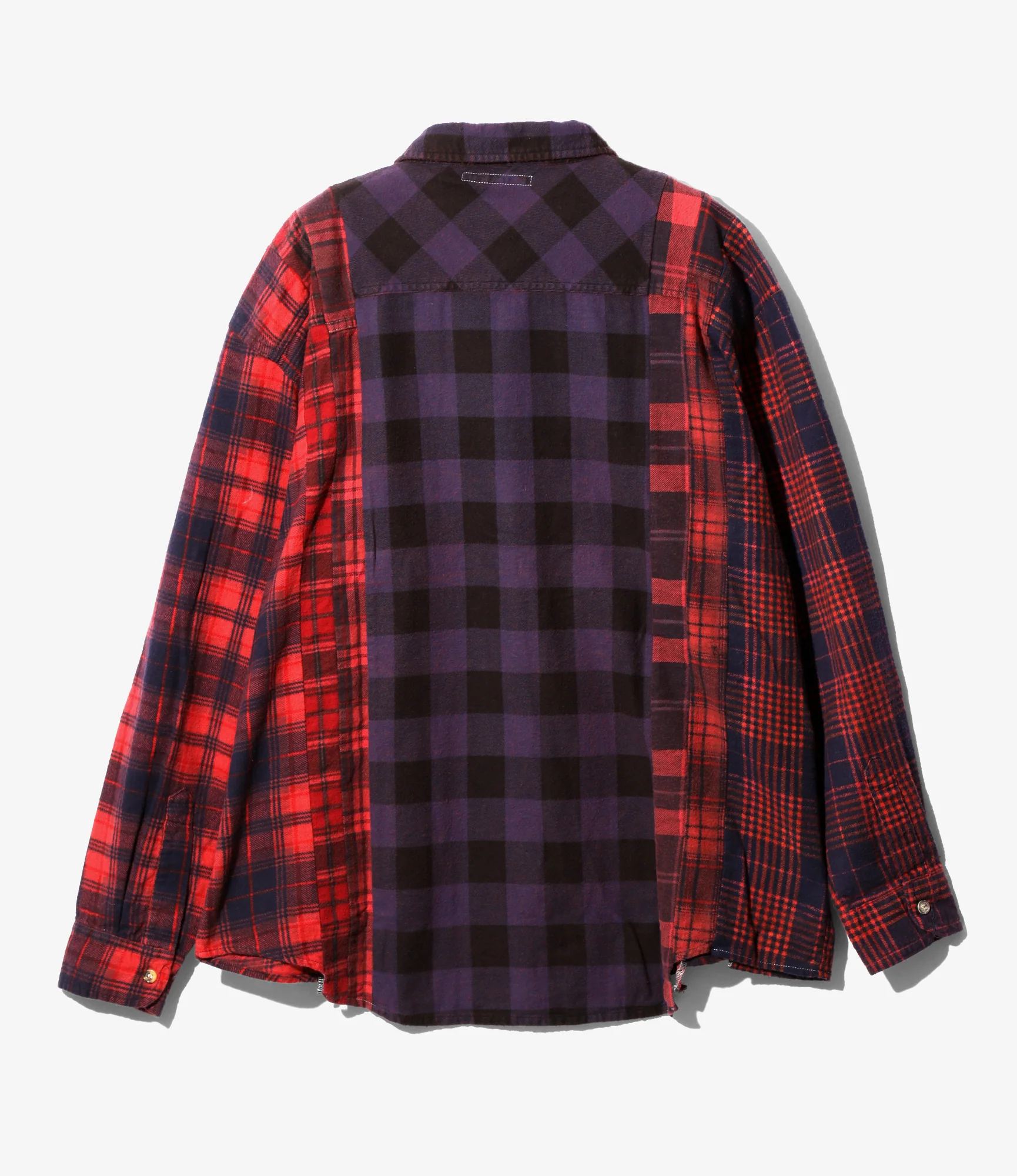 Flannel Shirt -> 7 Cuts Shirt / Over Dye - Red - Image 3