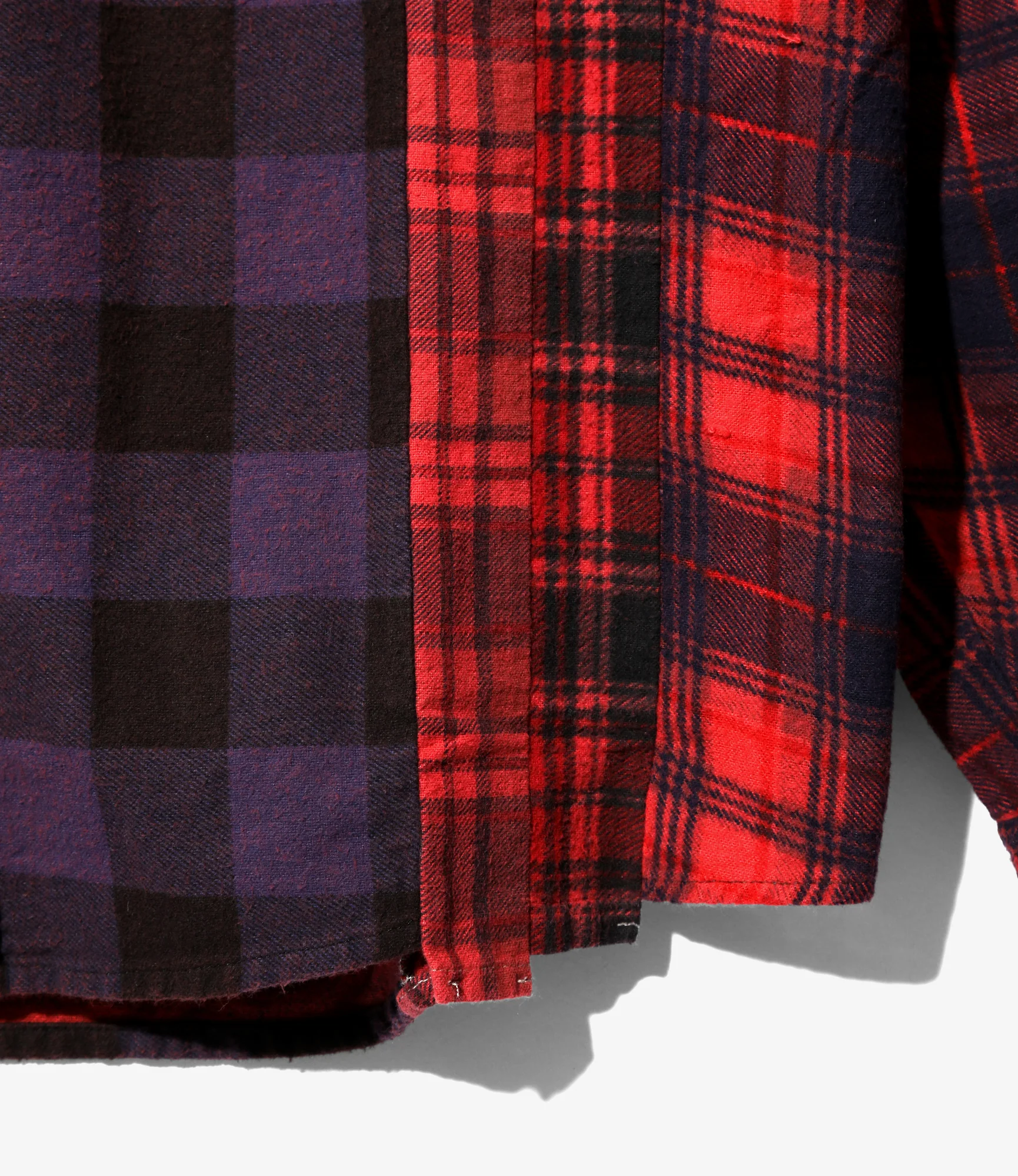 Flannel Shirt -> 7 Cuts Shirt / Over Dye - Red - Image 4