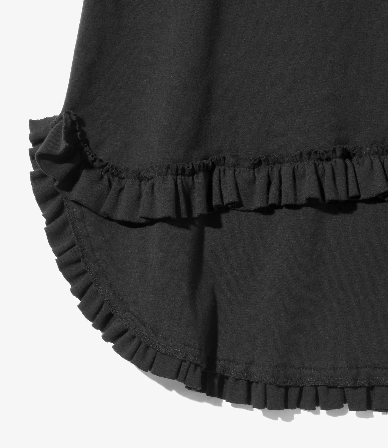 Frill Tail Sleeveless Tee - Black - Image 5