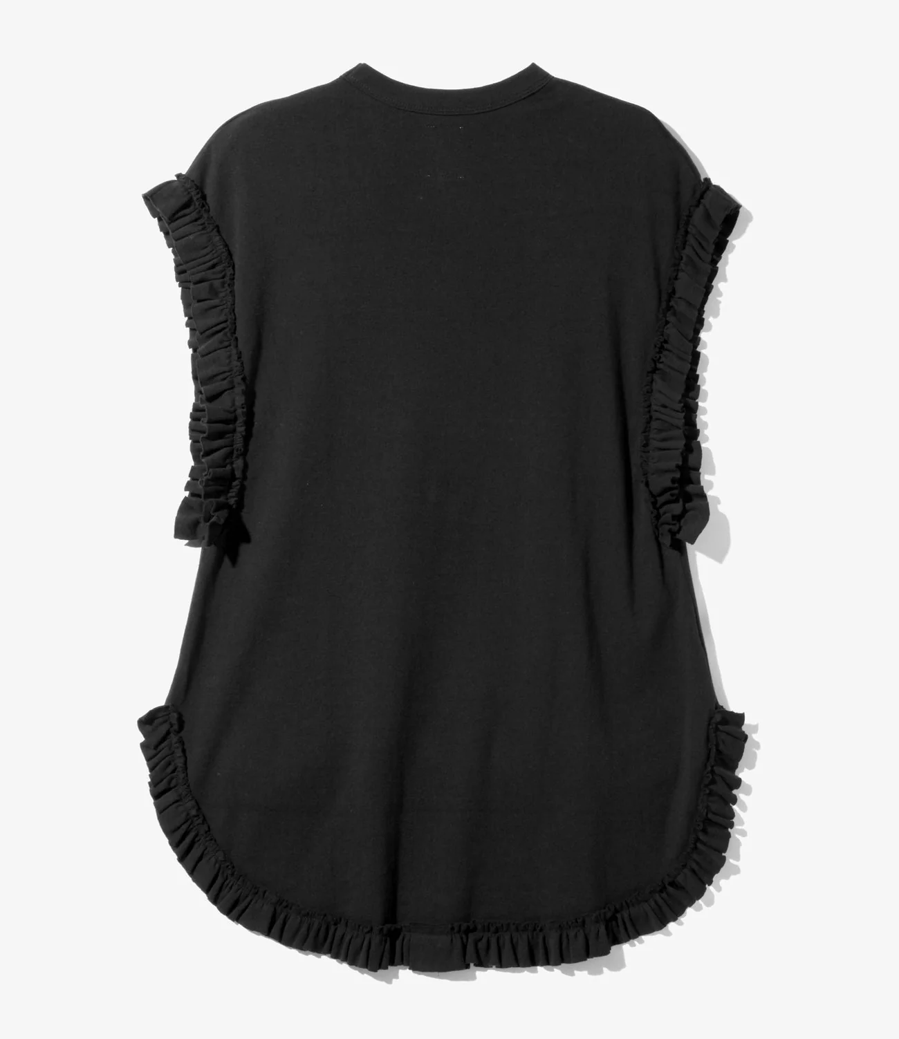Frill Tail Sleeveless Tee - Black - Image 6