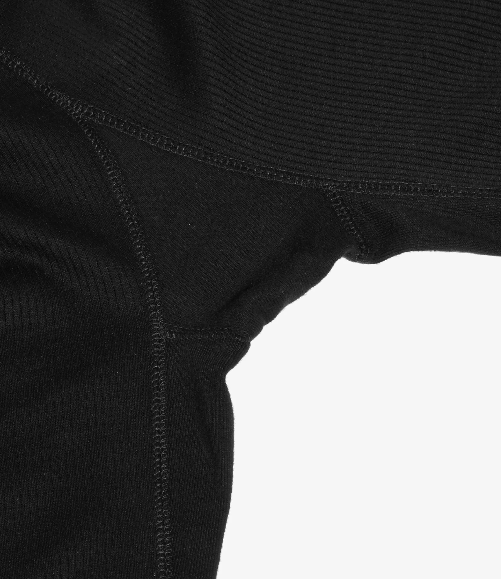 Ribbed Frill Pants - Black - Image 4