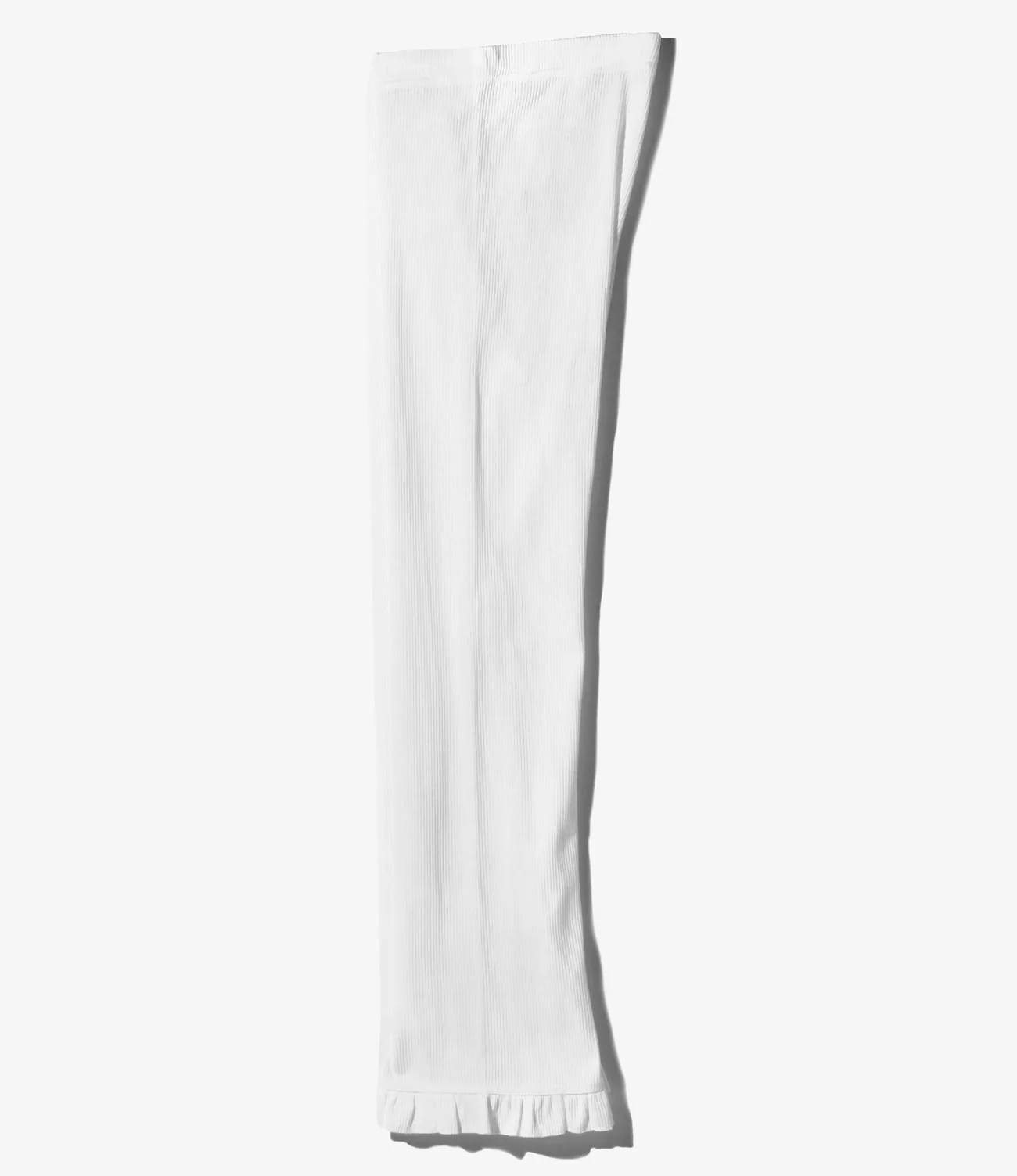 Ribbed Frill Pants - White - Image 4