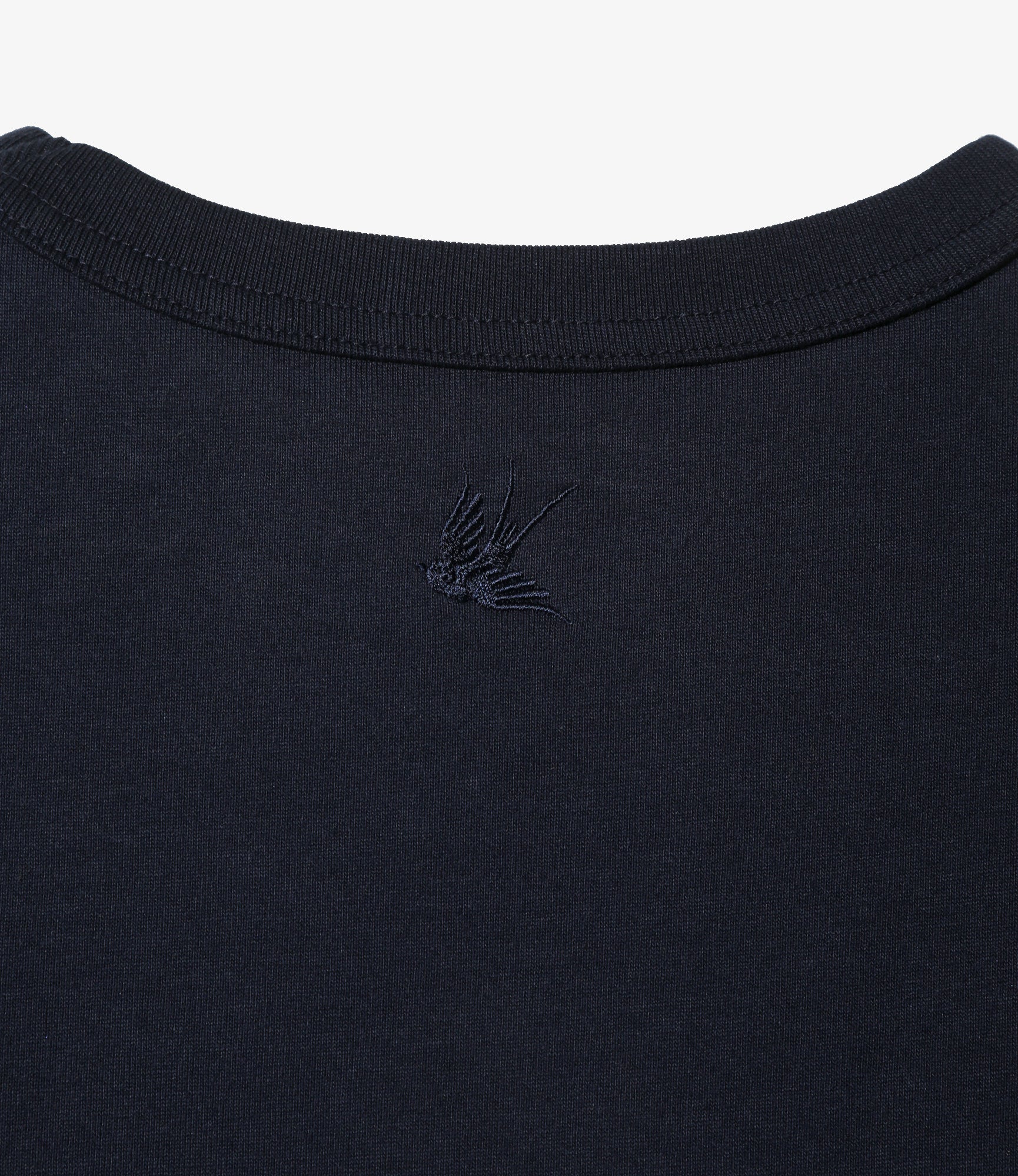Swallow Asymmetric Frill Sleeve Top - Navy - Image 4