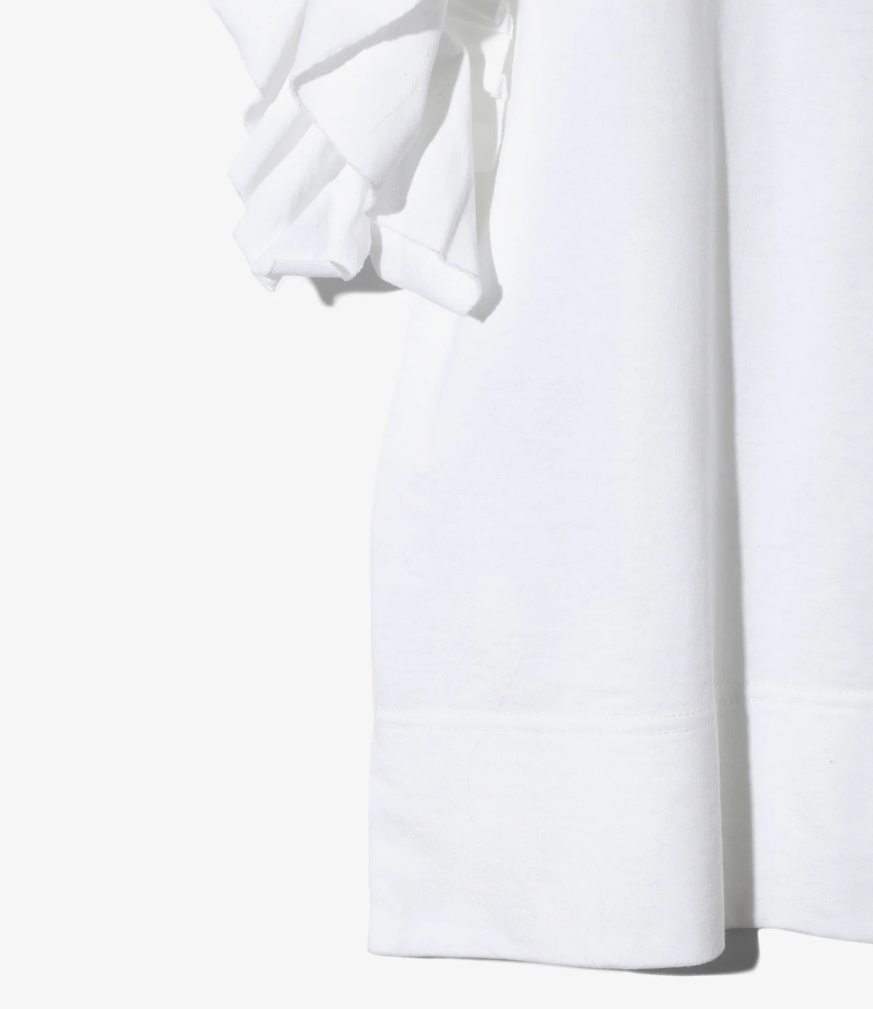 Swallow Asymmetric Frill Sleeve Top - White - Image 3
