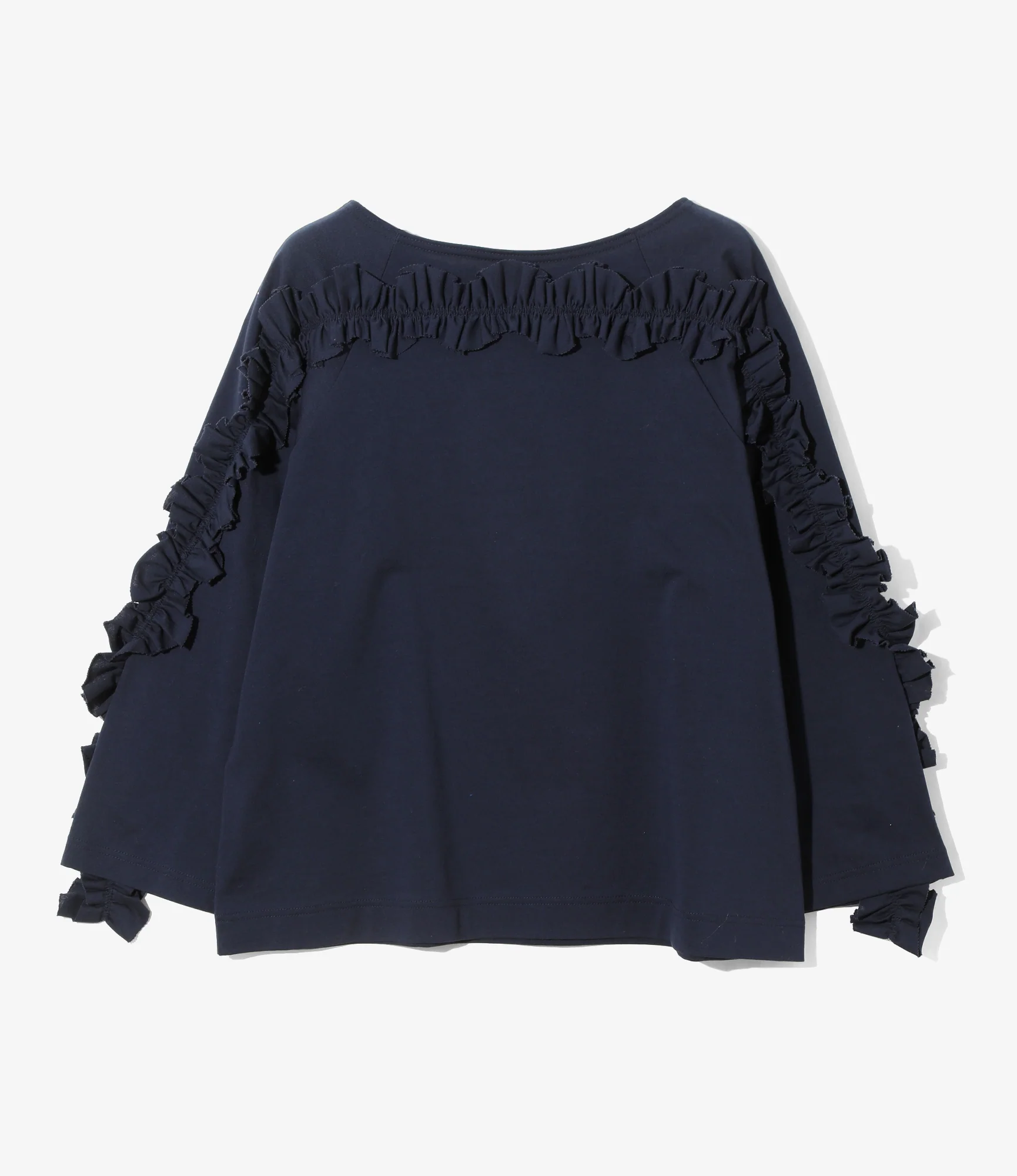 Swallow Frill Basque Shirt - Navy - Image 4