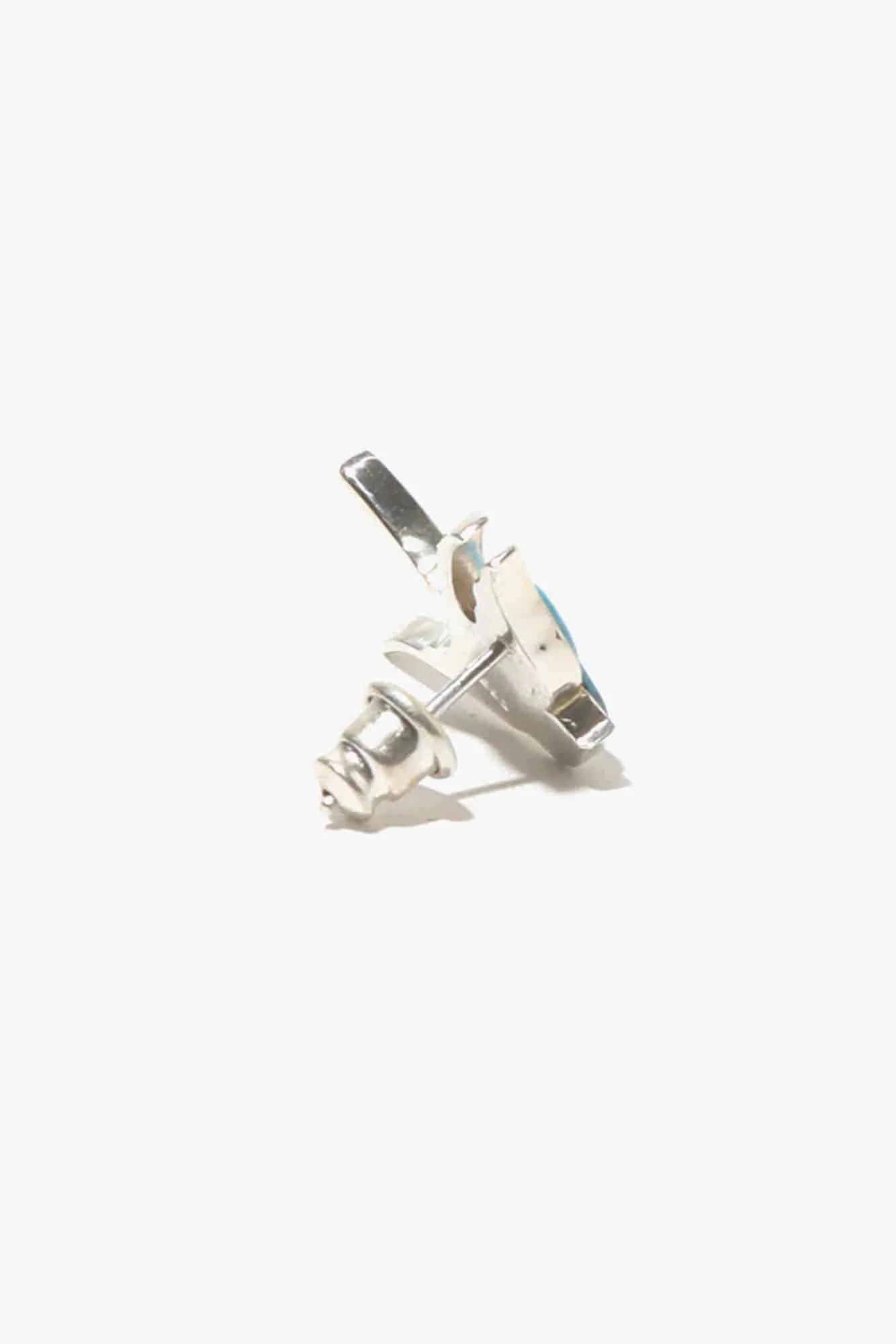 Swallow Motif One Ear Earring - Blue - Image 3