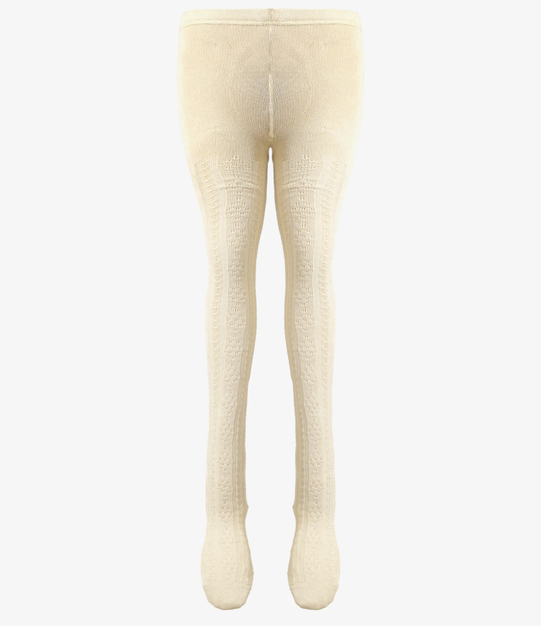 Tights - Natural - Eyelet Pattern