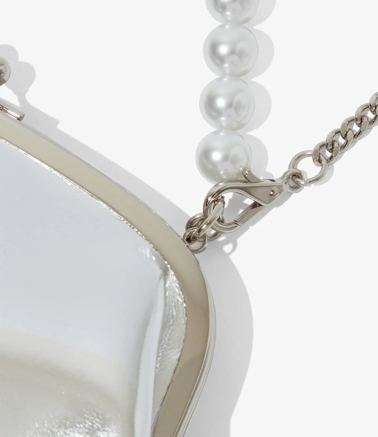 Two-way GAMAGUCHI Bag - Silver - Image 5